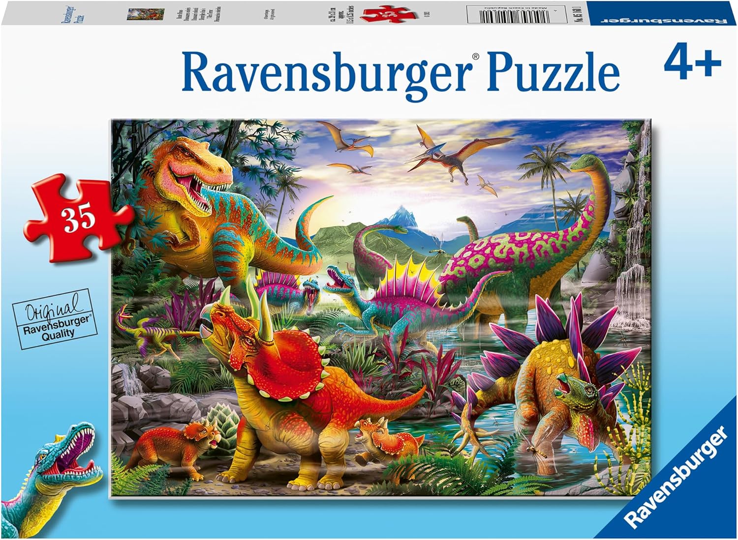 Ravensburger T-Rex Terror Dinosaurs Jigsaw Puzzle - 35 Piece Puzzle for Kids Ages 3+ 1