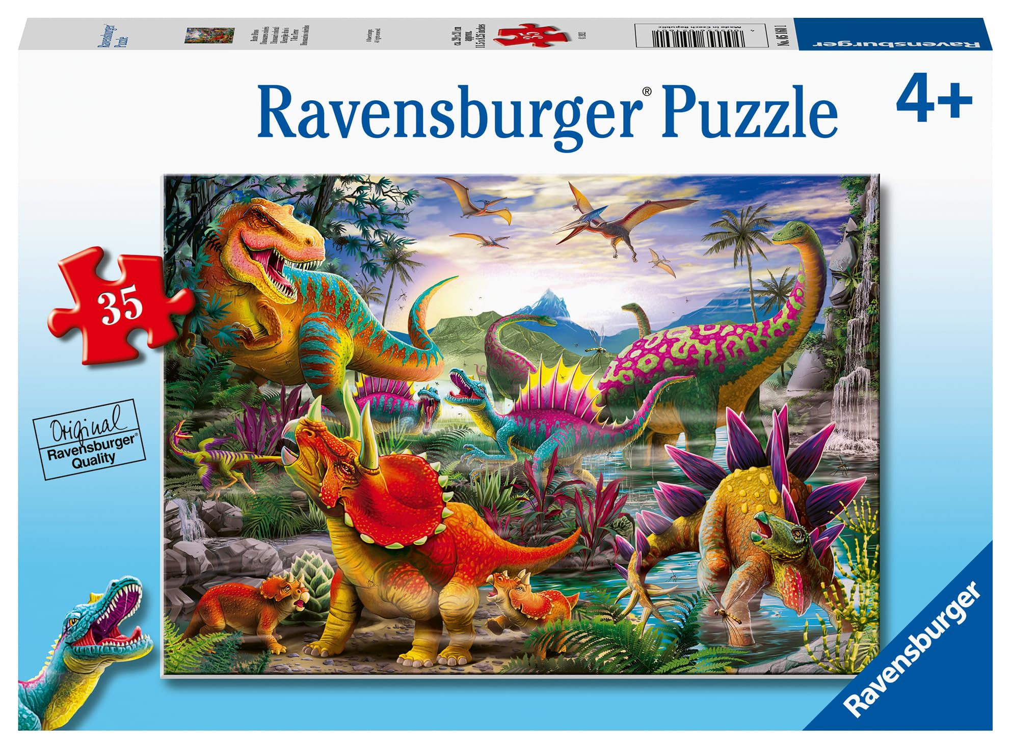 Ravensburger T-Rex Terror Dinosaurs Jigsaw Puzzle - 35 Pieces | Ages 3+ | 26x18cm 1
