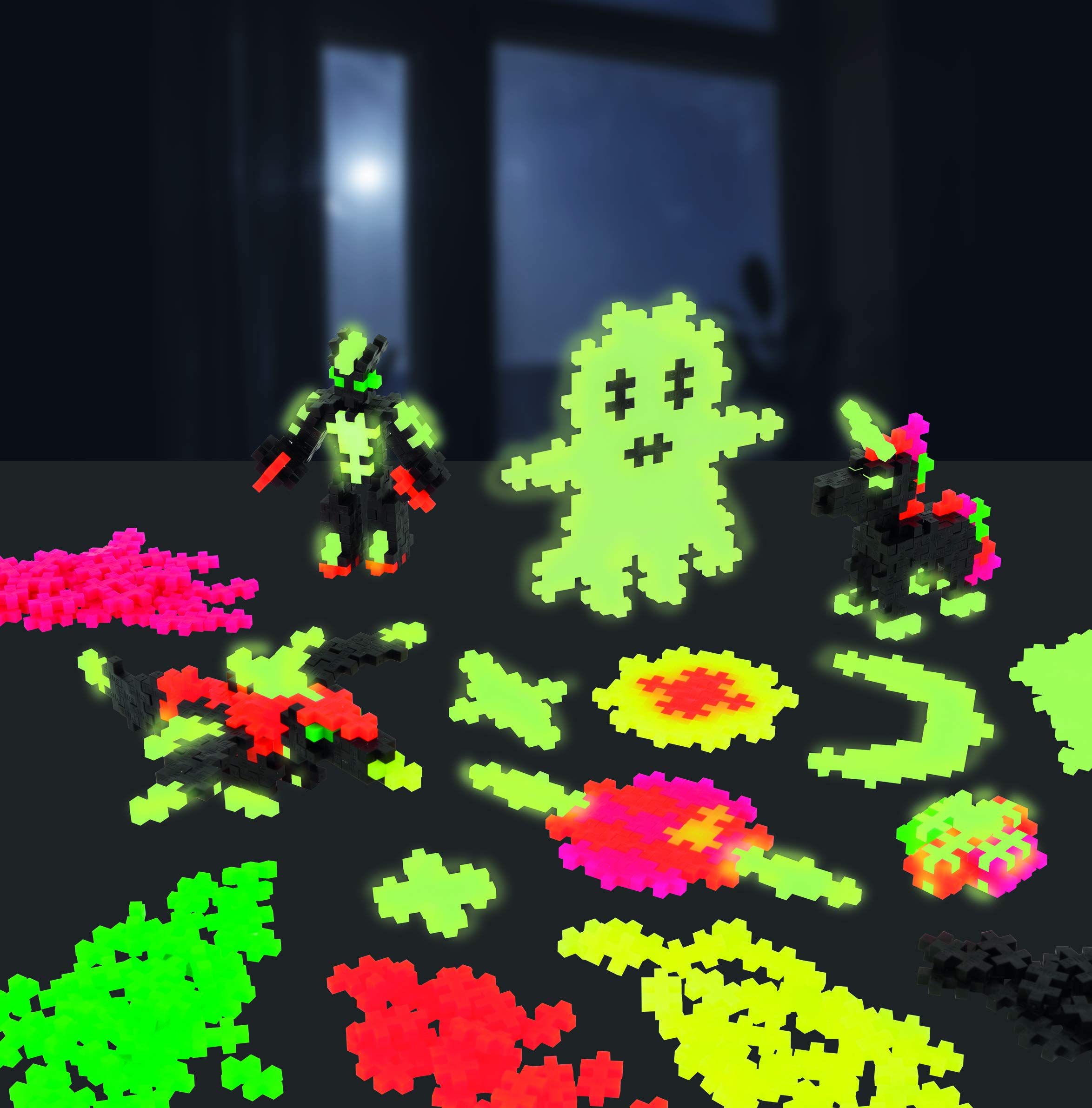 PLUS PLUS Glow in the Dark Building Blocks - 360pc Creative STEM Toy for Kids Age 5+ 9