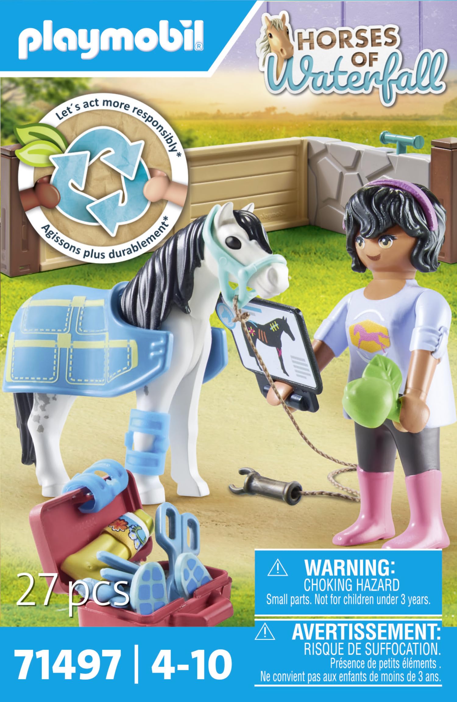 Playmobil 71497 Horses of Waterfall: Horse Therapist Playset | Ages 4+ 4