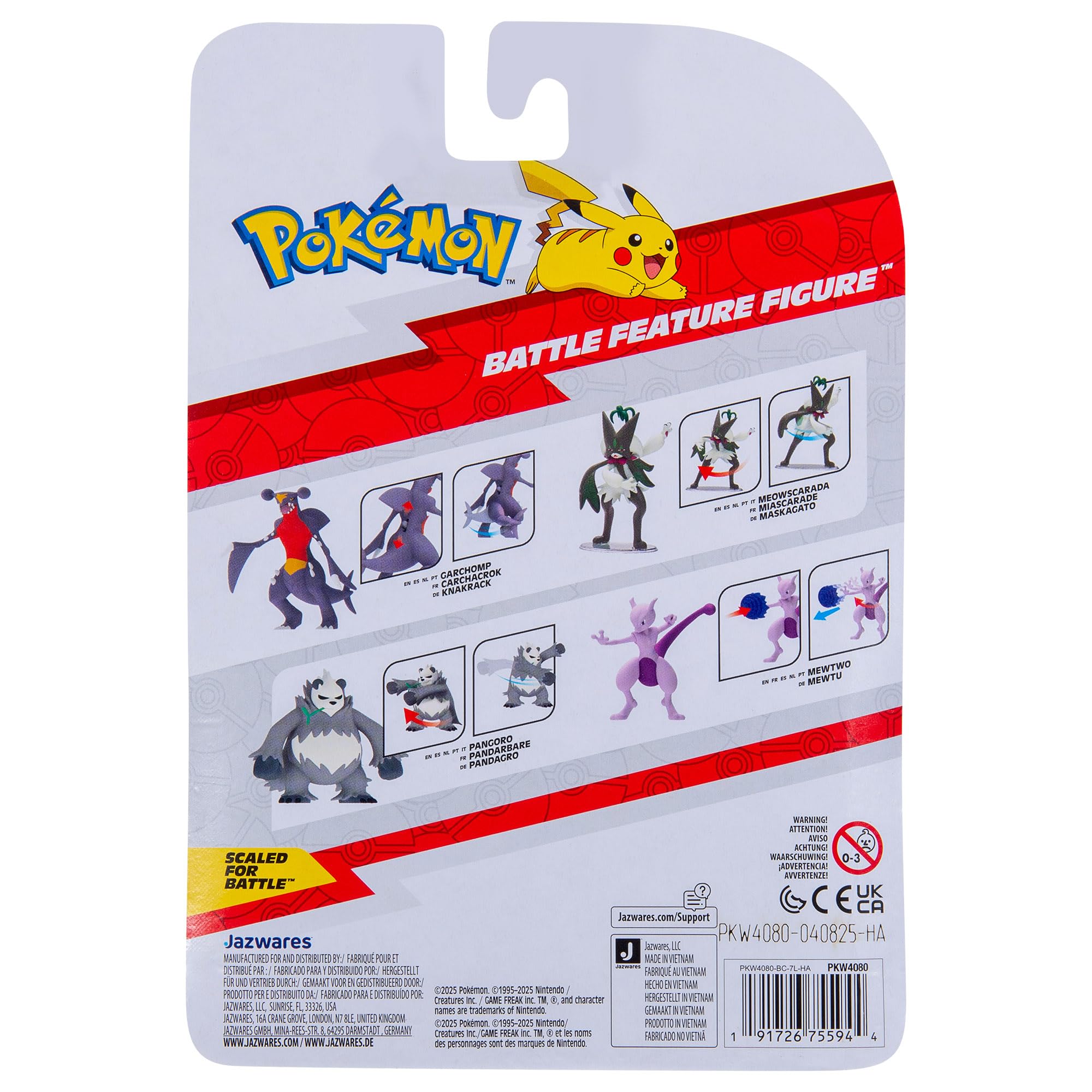 Pokémon Meowscarada Battle Figure - 4.5-Inch Articulated Action Figure with Attack Feature 5