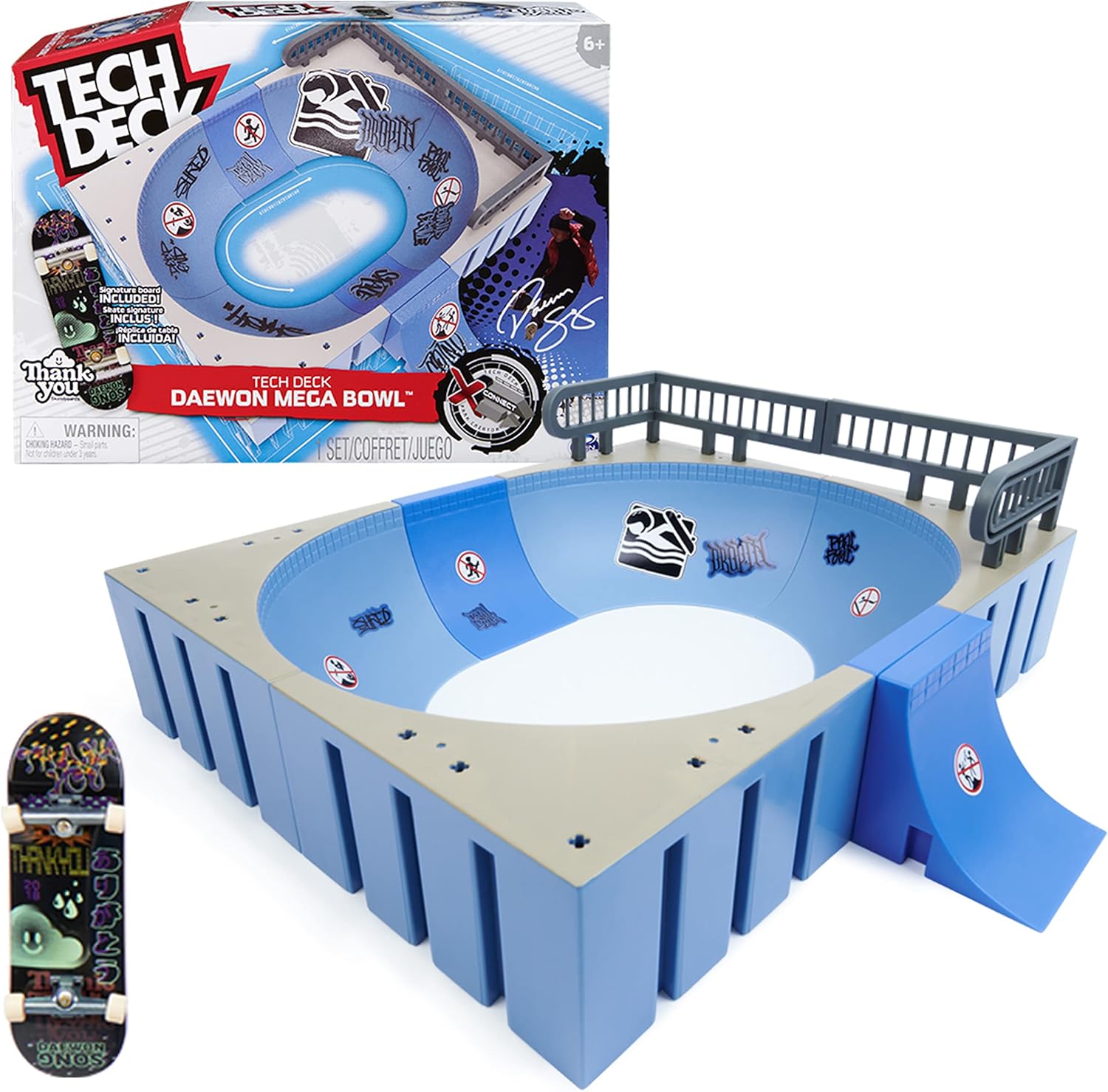 Tech Deck Daewon Mega Bowl X-Connect Park Creator Playset - Customizable Skate Park with Exclusive Fingerboard 1