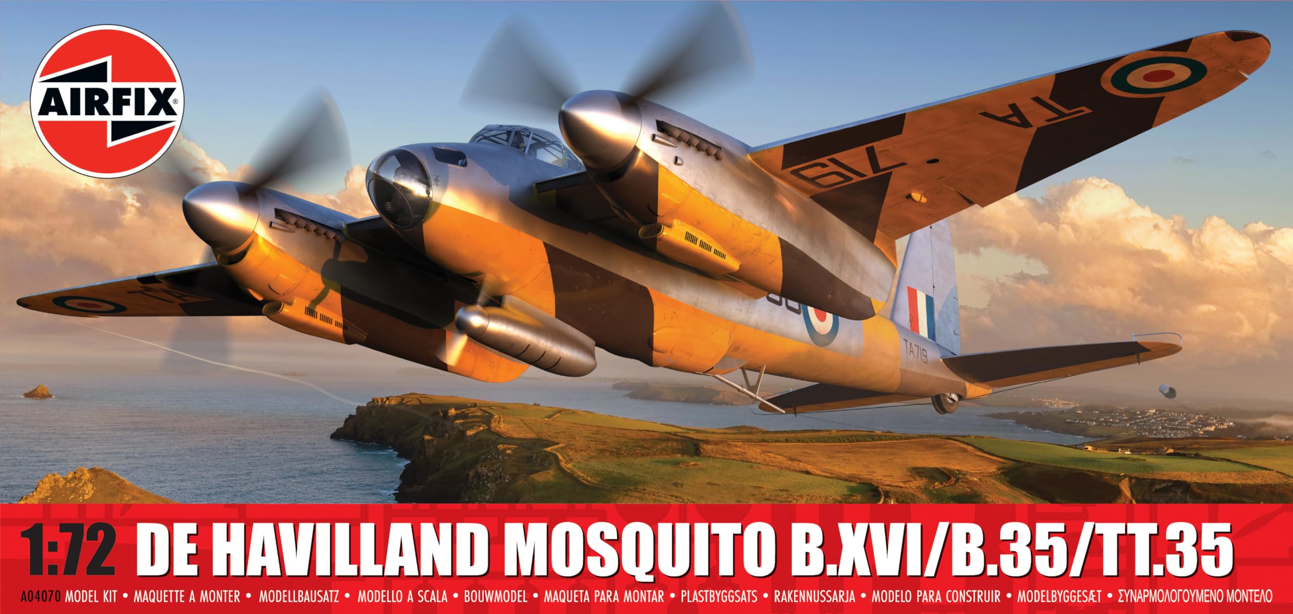 Airfix A04070 de Havilland Mosquito B.XVI/B.35/TT.35 Aircraft Model Kit 1:72 Scale 182 Parts