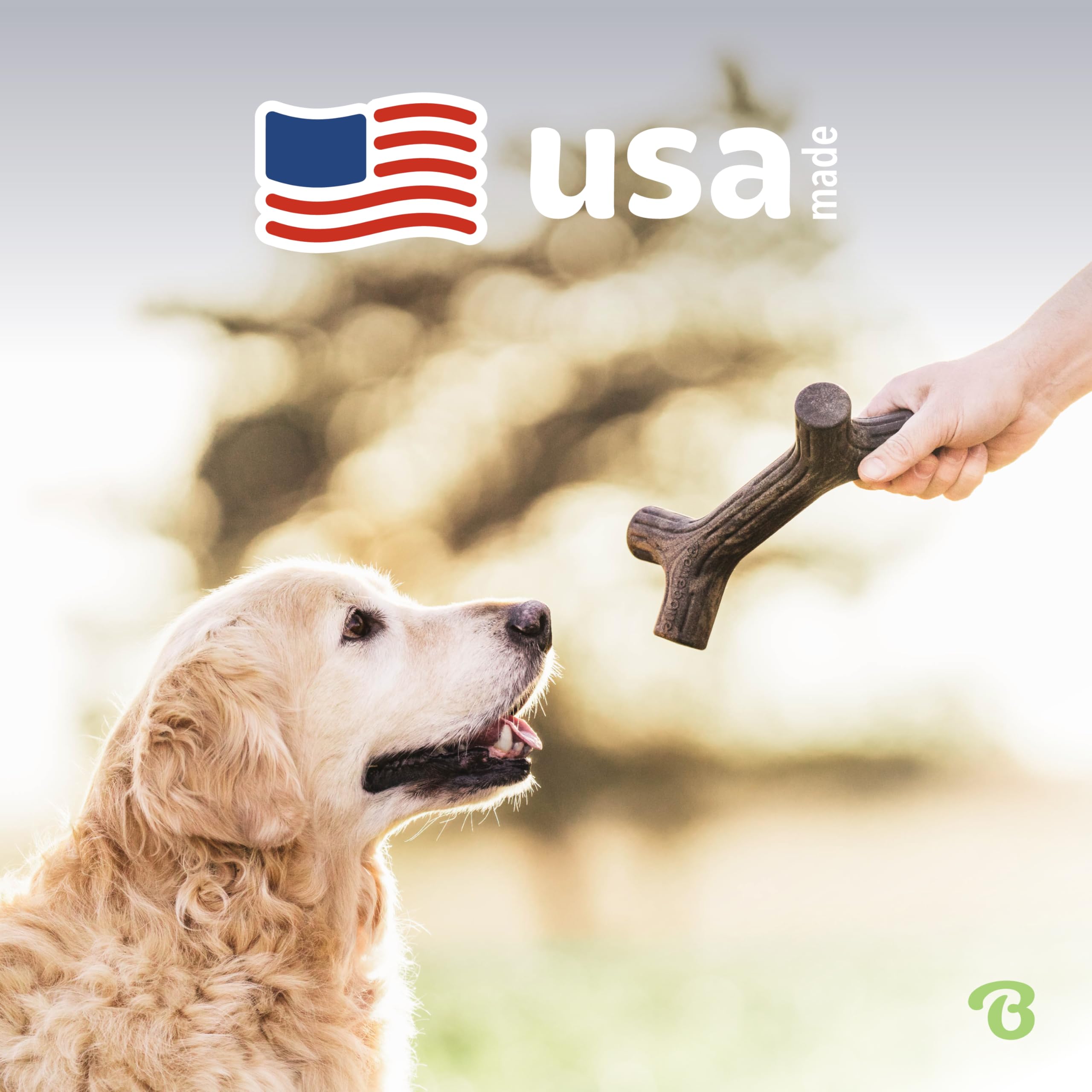 Benebone Stick Dog Chew Toy - Real Bacon Flavor | Medium Size | Heavy Duty Nylon 5