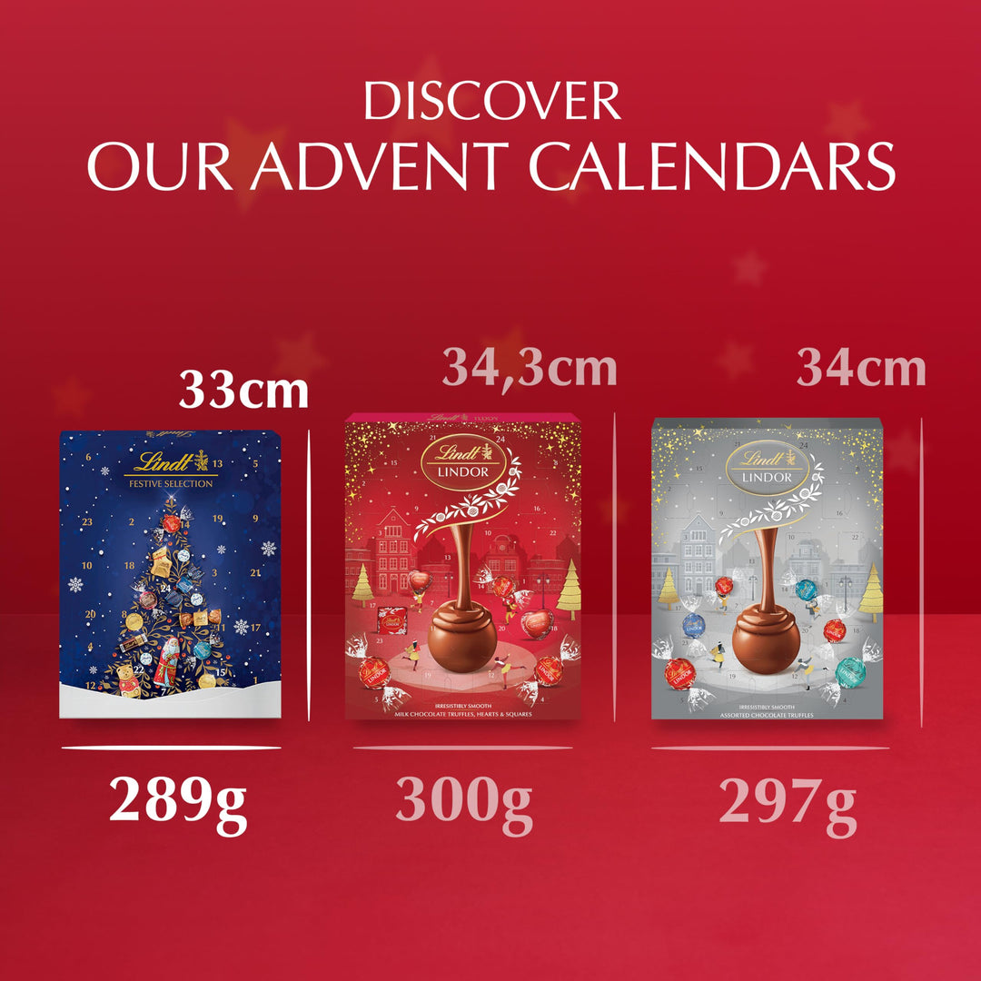 Lindt Festive Selection Advent Calendar 2025 – 24-Day Chocolate Countdown, 289g