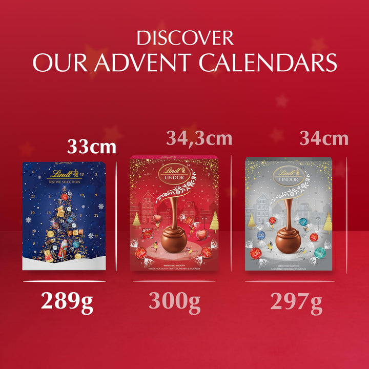 Lindt Festive Selection Advent Calendar 2025 – 24-Day Chocolate Countdown, 289g