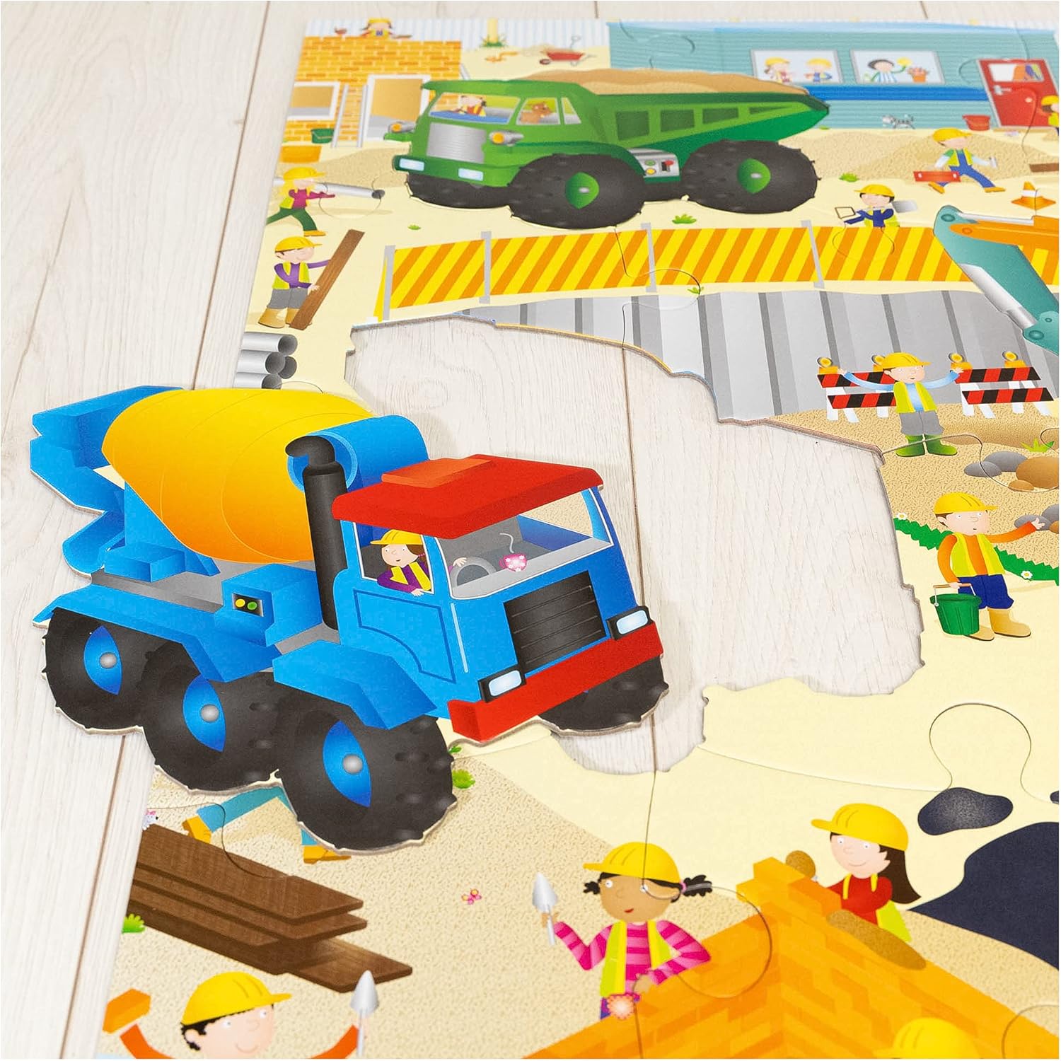 Galt Toys Giant Floor Puzzle - Construction Site, 30-Piece Educational Puzzle for Kids Ages 3-6 6