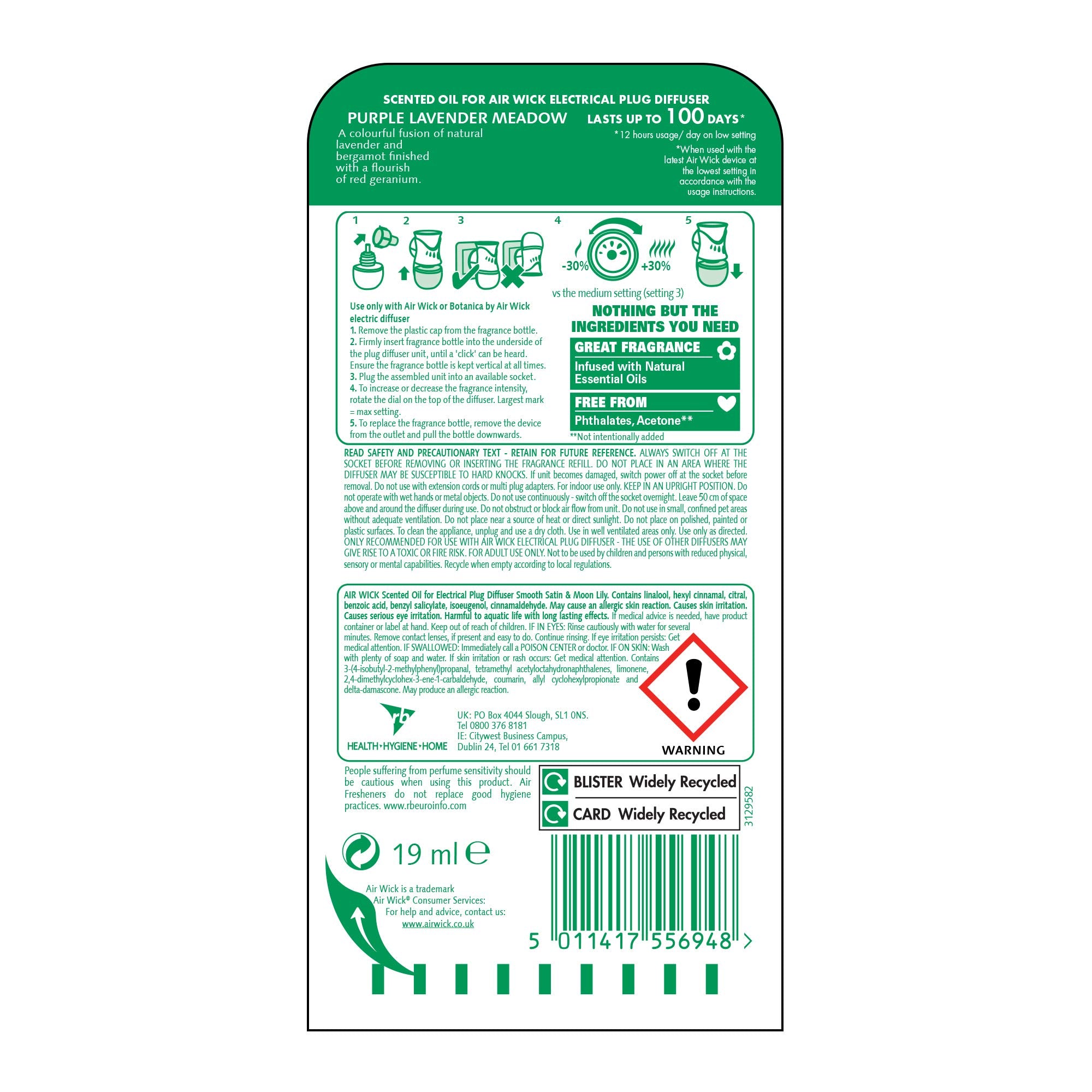 Air Wick - Essential Oils Plug In Refill Air Freshener (Purple Lavender Meadow) 8