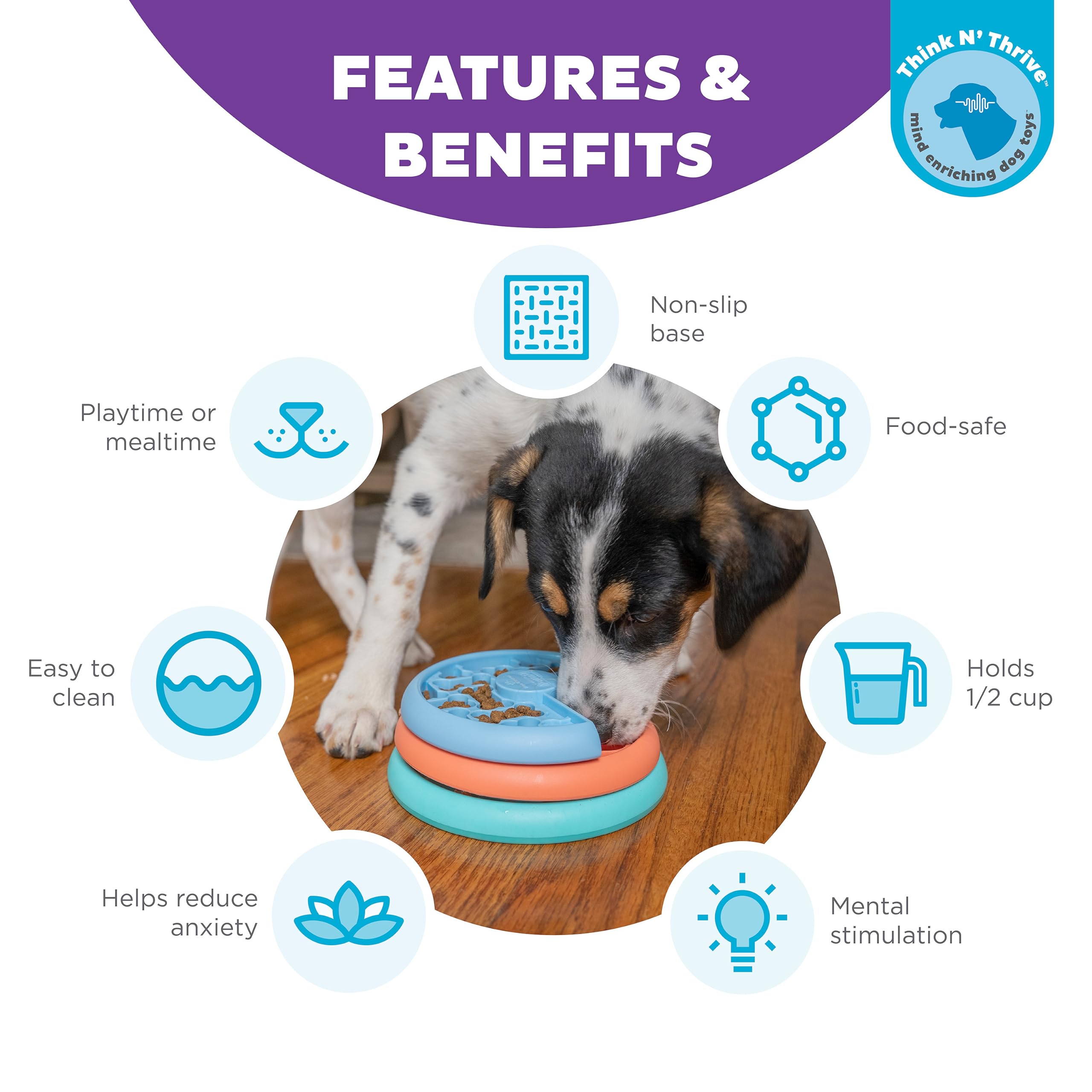 Outward Hound Nina Ottosson Puppy Lickin' Layers Interactive Dog Puzzle Game | Level 2 Intermediate | Small Size 2