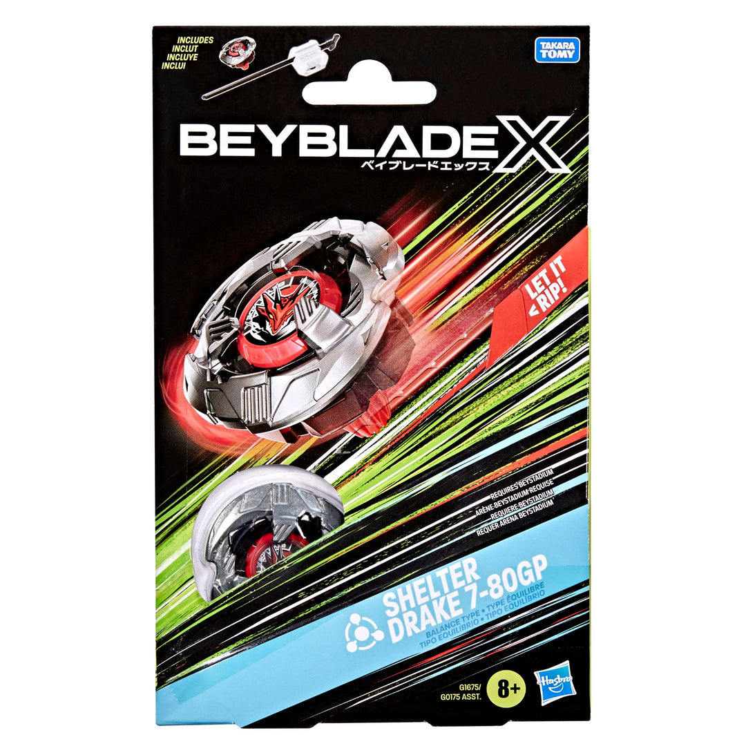 Hasbro Beyblade X Shelter Drake 7-80GP BX Starter Pack Top and Launcher