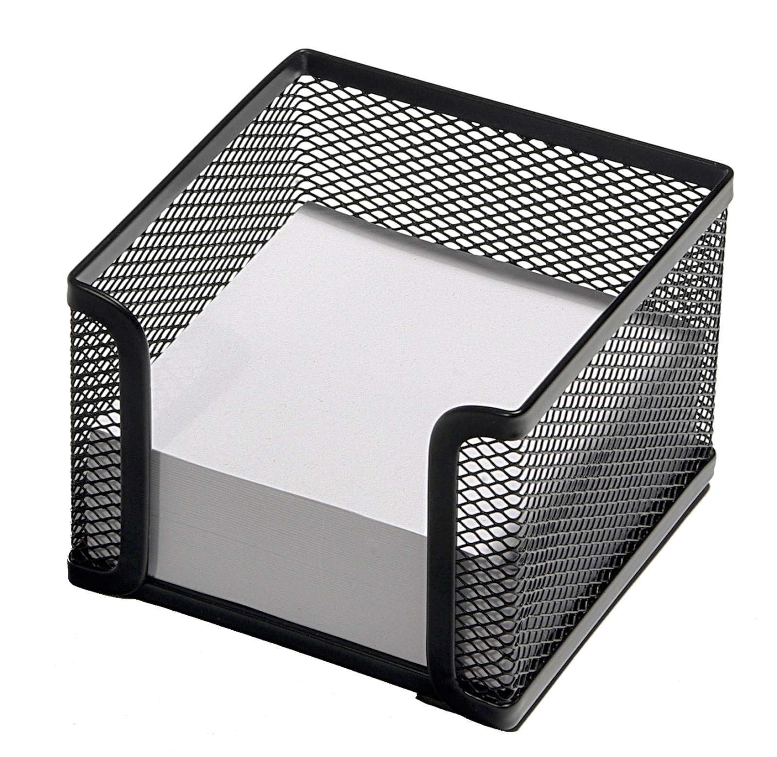 Osco Wiremesh Memo Pad Holder - Holds 400 Sheets | Black Metal | Compact 77x105x110mm 1