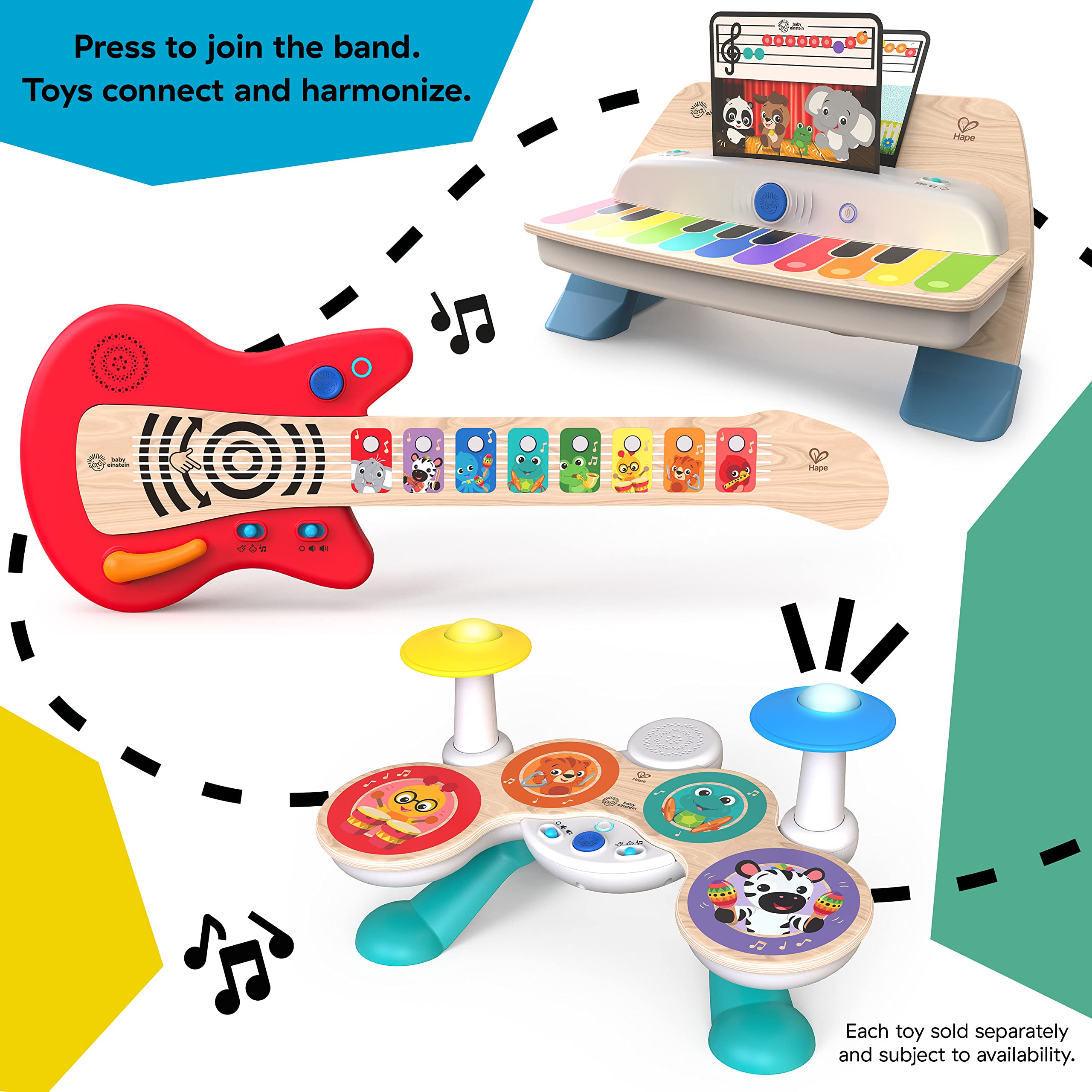 Baby Einstein Together in Tune Wooden Musical Guitar - Magic Touch Technology | Ages 12M+ | 4 Modes 2