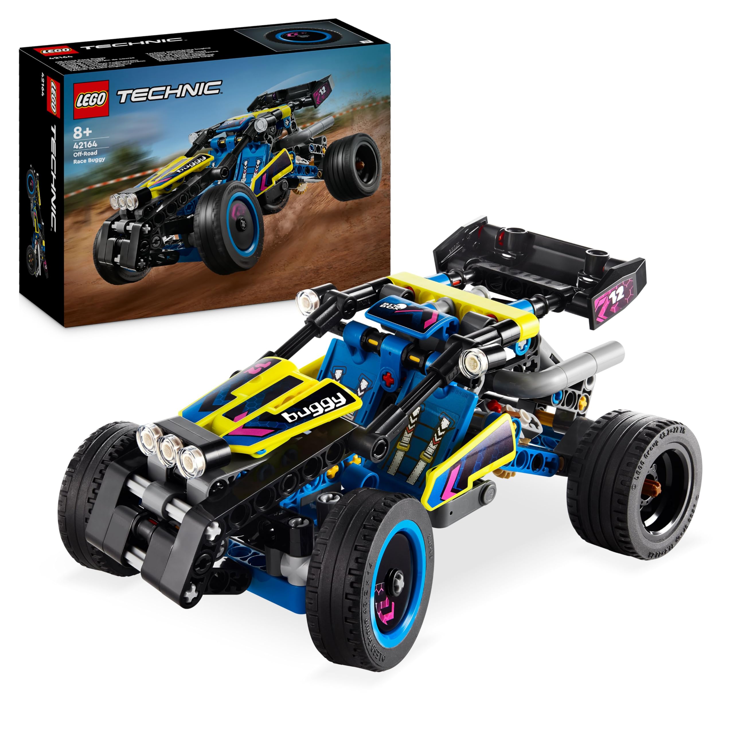 LEGO Technic Off-Road Race Buggy 42164 Building Set | 4-Cylinder Engine | Ages 8+