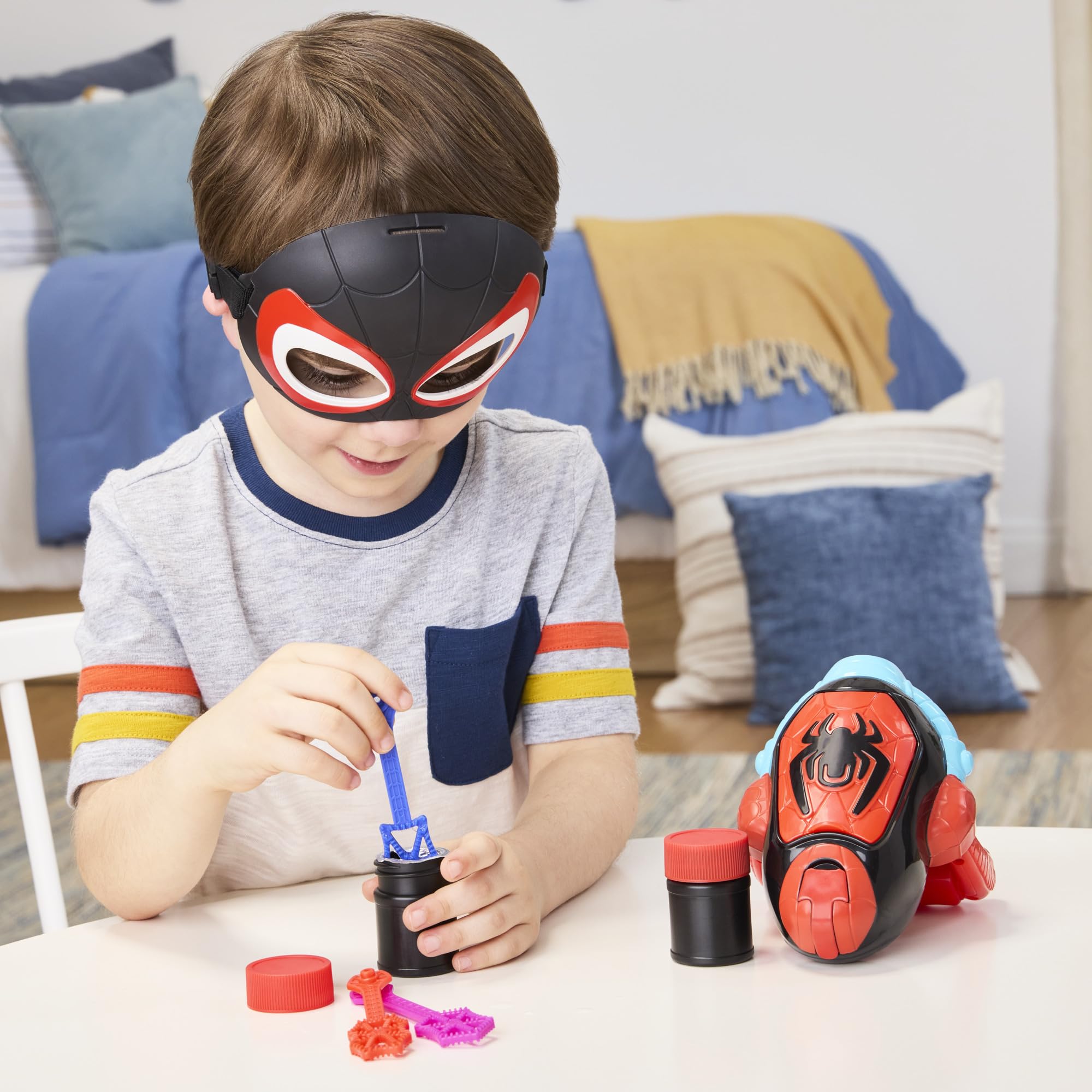 Miles 'Spin' Morales Bubble Slinger - Electronic Web-Blasting Bubble Toy for Kids 3+ 8