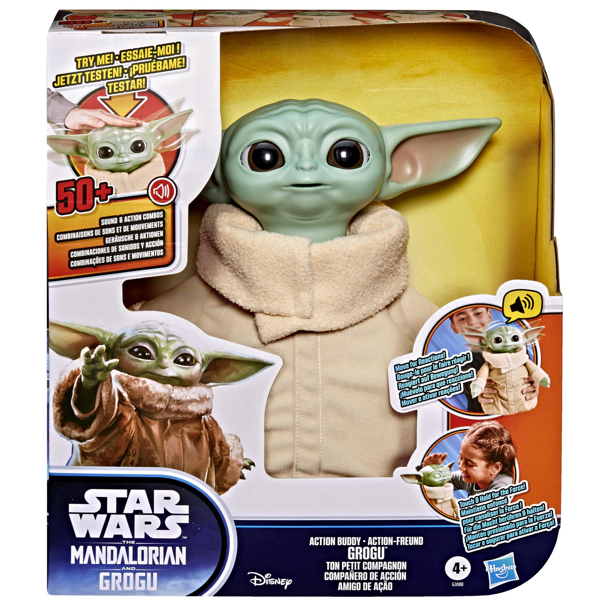 Star Wars Action Buddy Grogu Animatronic Plush Figure - 25-cm | Interactive | 50+ Sounds 3