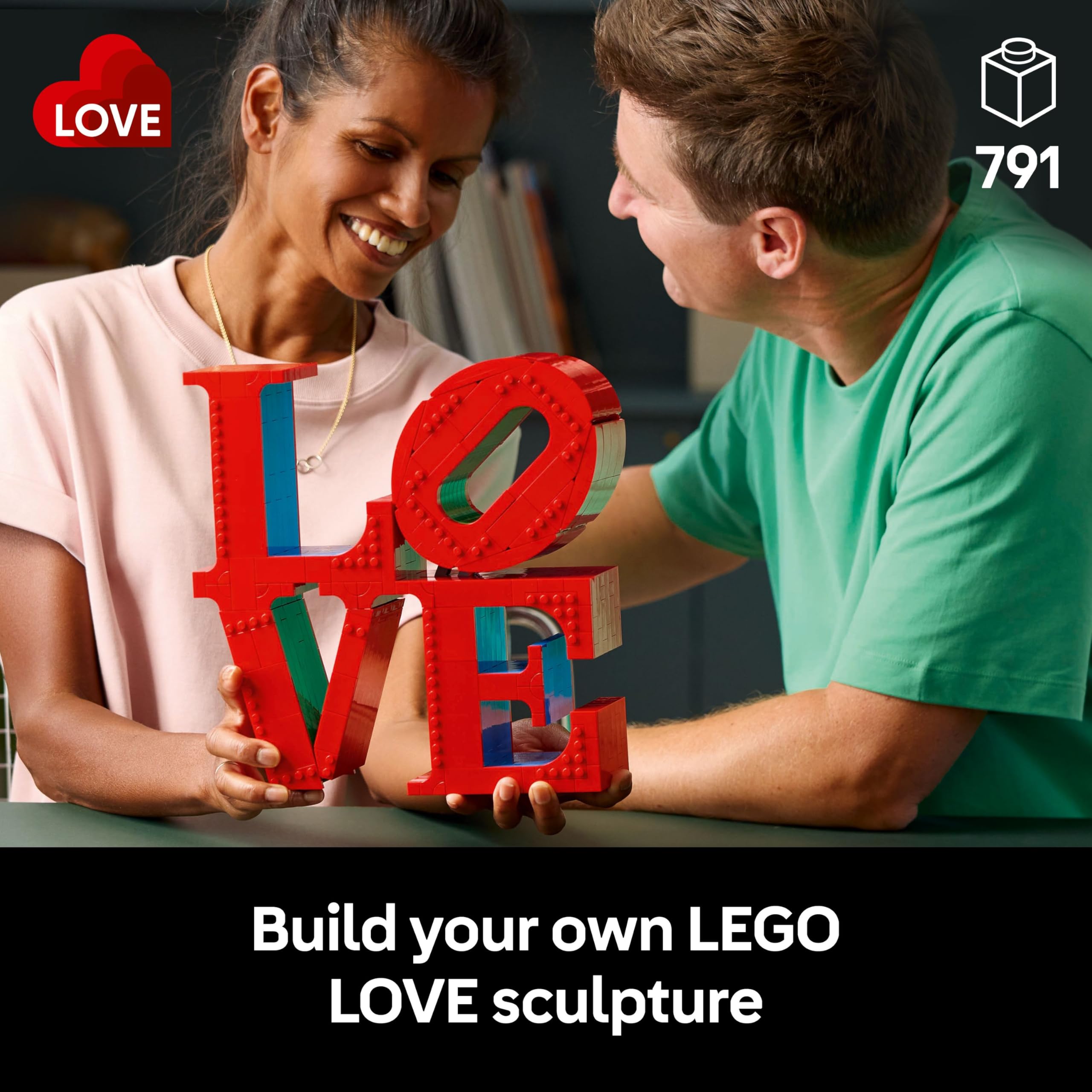 LEGO Art 31214 LOVE Building Set for Adults | 3D Sculpture Model Kit | Ages 18+