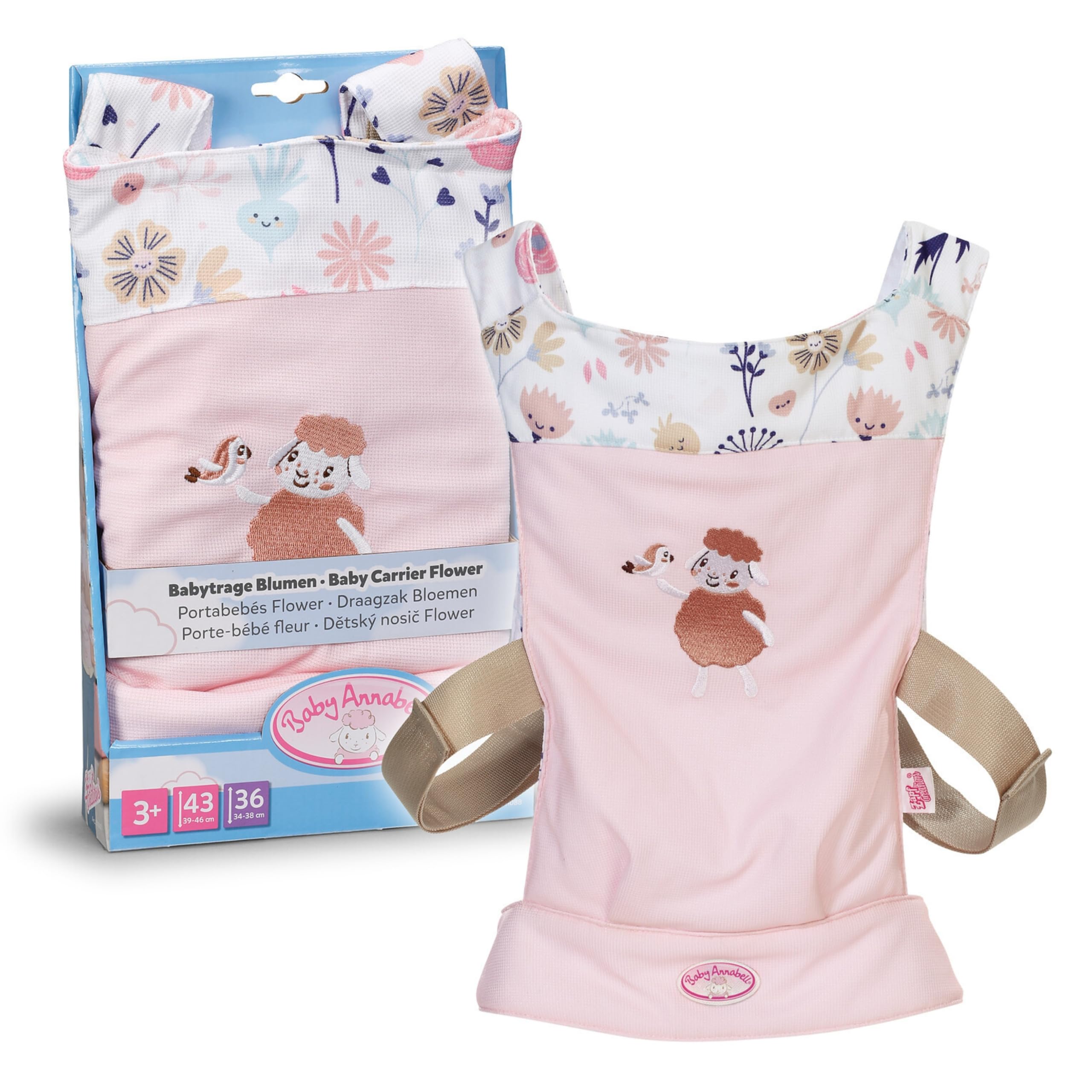 Baby Annabell Baby Doll Carrier - Adjustable Straps | Fits 36cm & 43cm Dolls | Ages 3+ 1