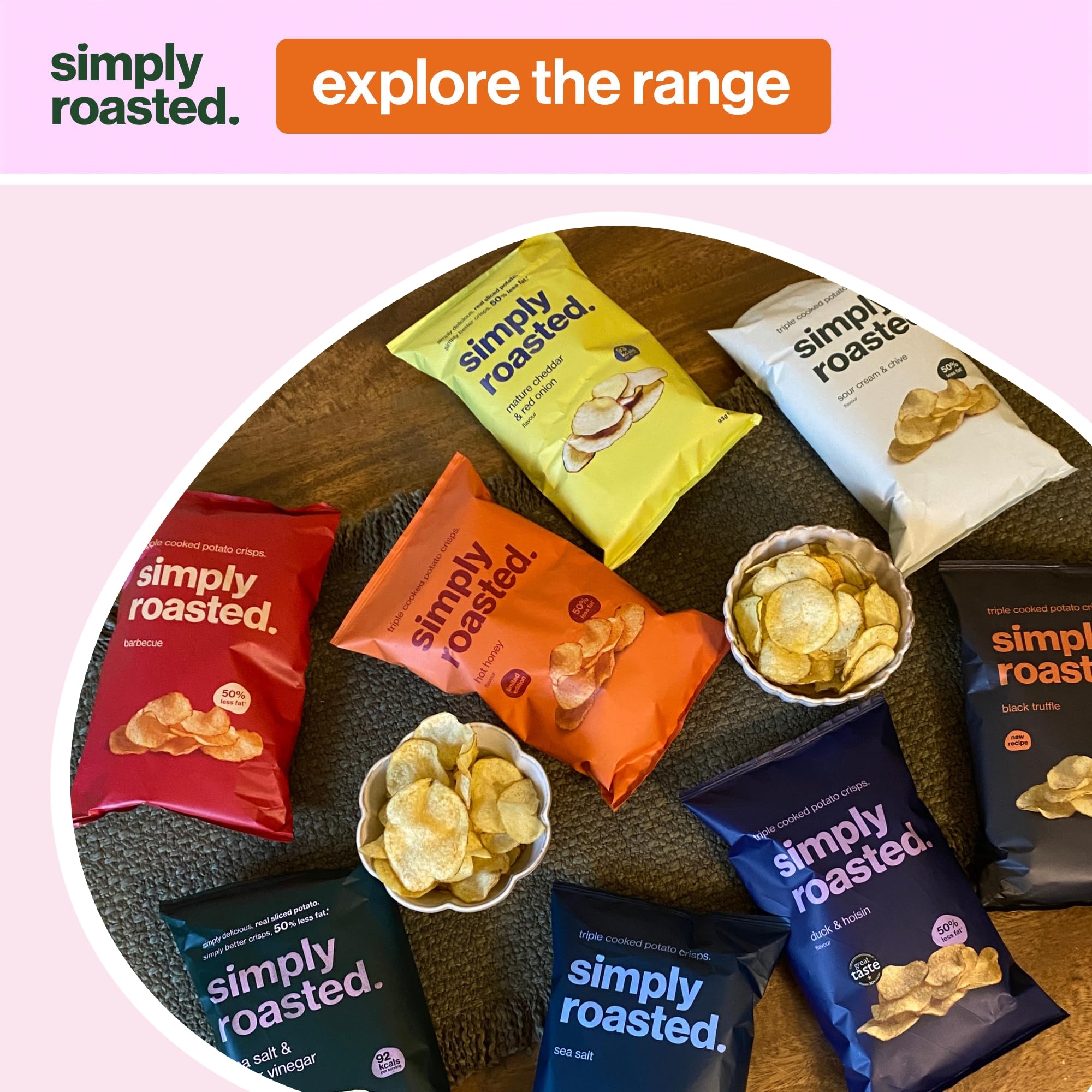 Simply Roasted Ultimate Mixed Crisps Multipack | 24 x 21.5g Impulse Bags | Roasted, Never Fried 6