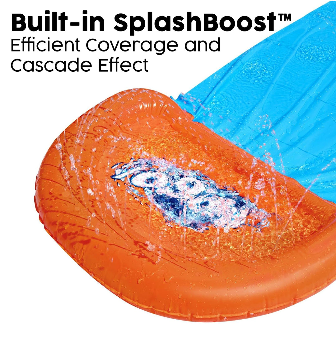 Tobogán acuático individual Bestway H20GO, tobogán inflable de 4,88 m con aspersores integrados