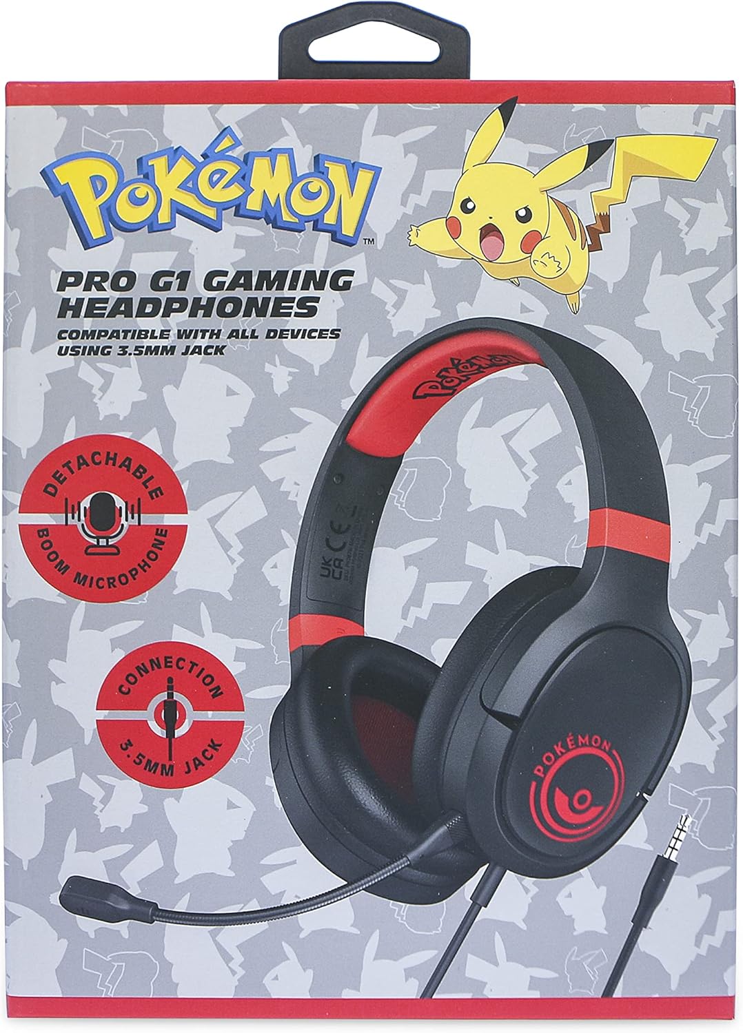 OTL Technologies Pokémon Poké Ball Black Pro G1 Gaming Headphones (PK0879)