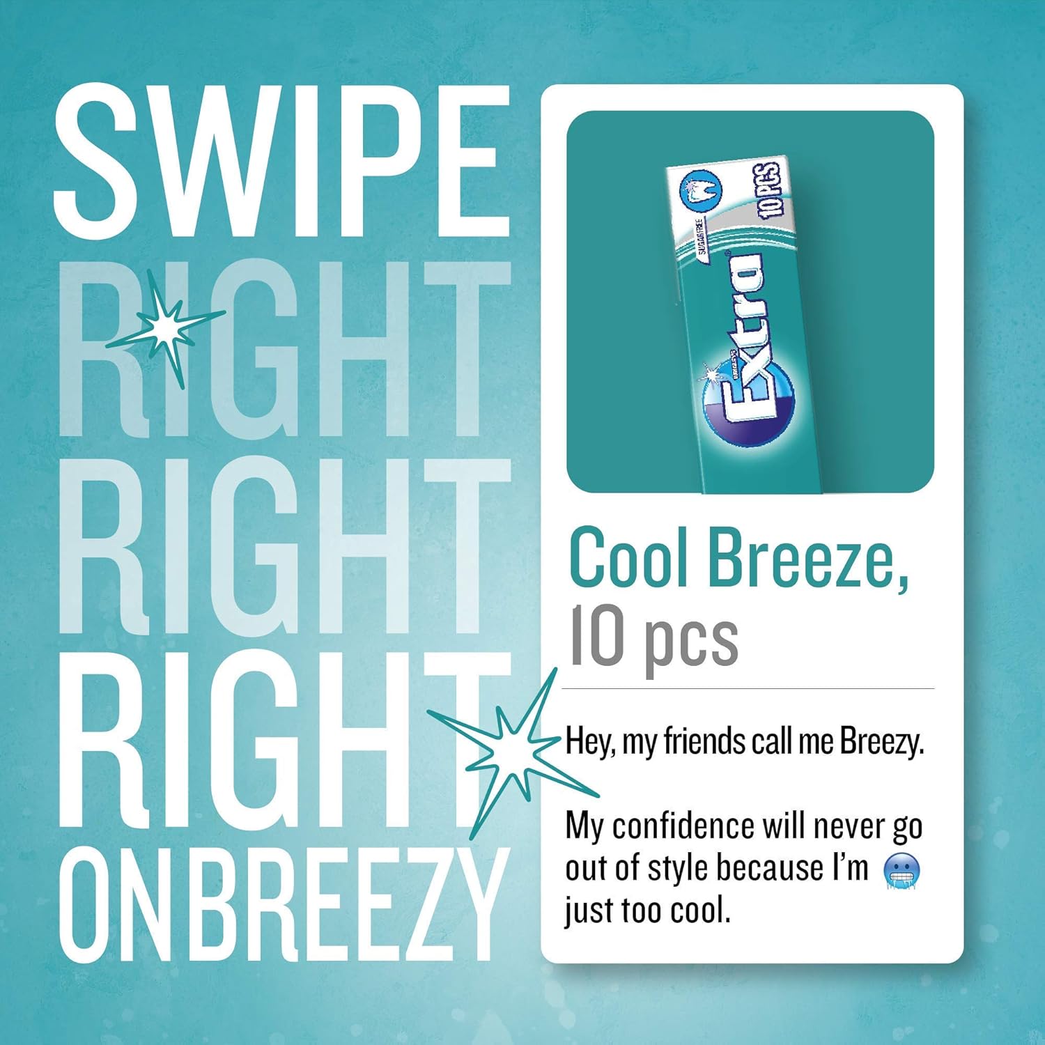 Extra - Cool Breeze Sugar Free Chewing Gum, 30 Packs of 10 Pieces (300 Pieces Total) 8