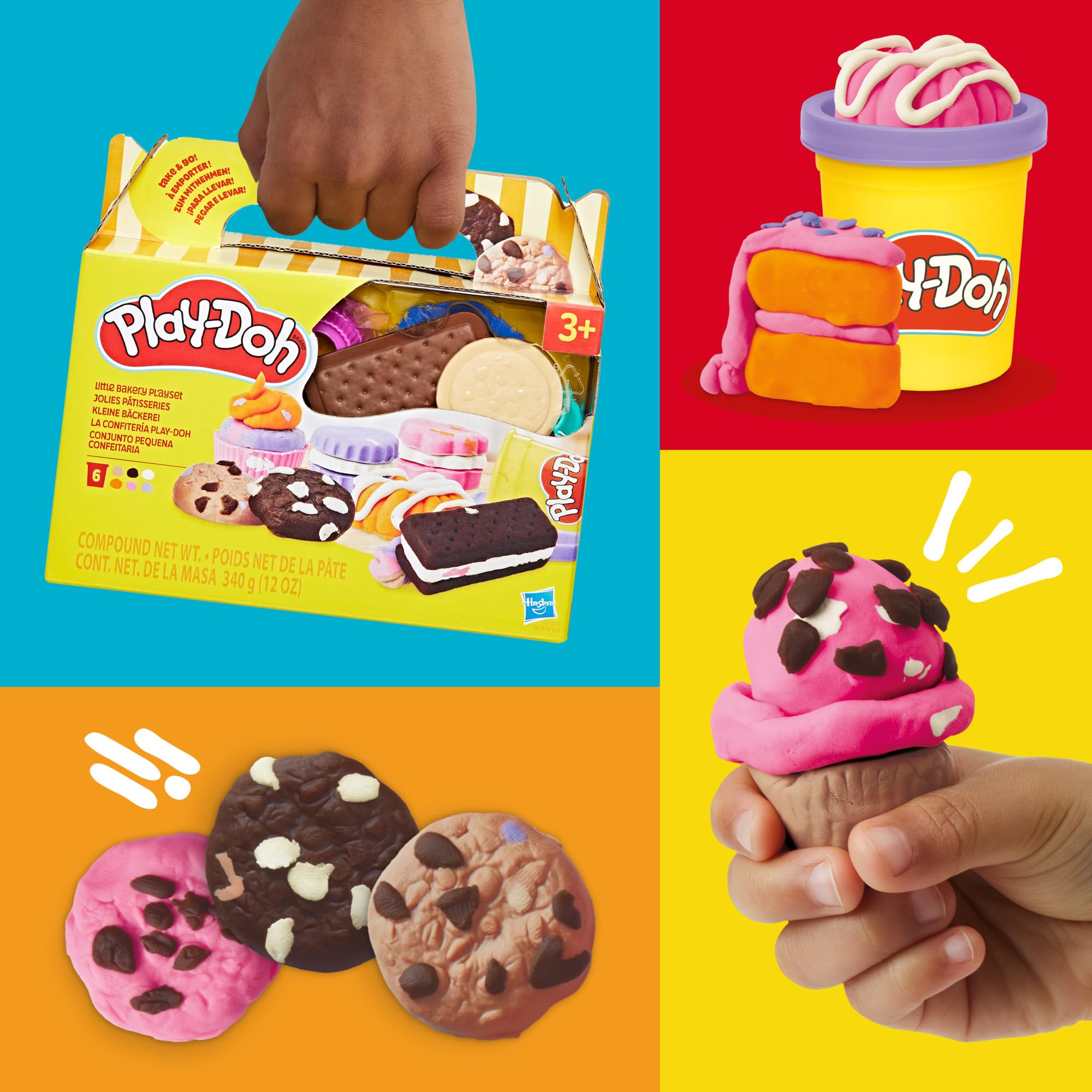 Play-Doh Little Bakery Playset - Pretend Kitchen Play for Kids 3 Years and Up 8