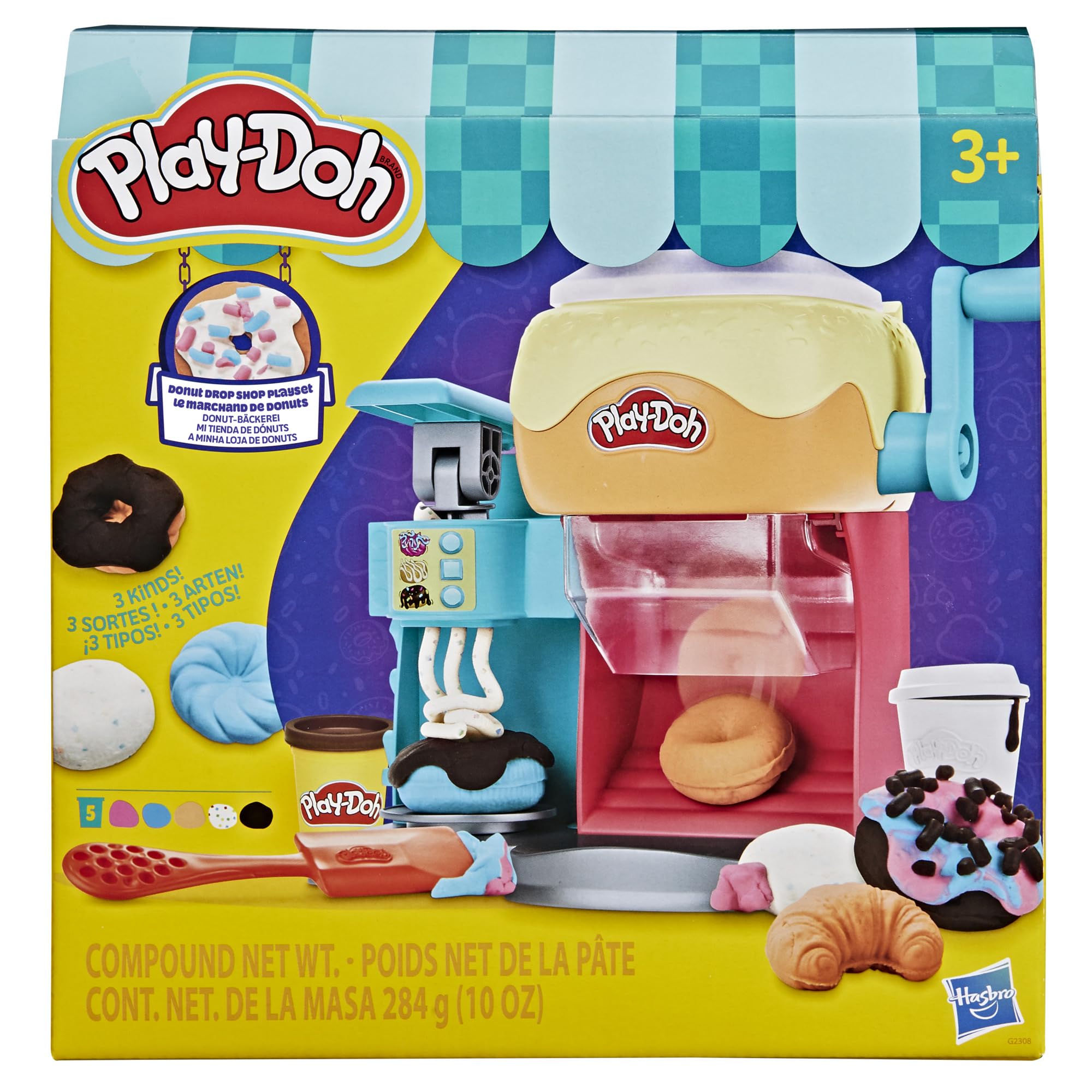 Play-Doh Donut Drop Shop Playset | Kids Arts & Crafts Dough Toy | Ages 3+