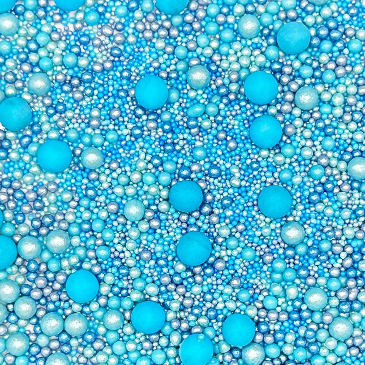 A Pinch of Pearls Mix - Edible Shimmer Cake Sprinkles | 30g Blue
