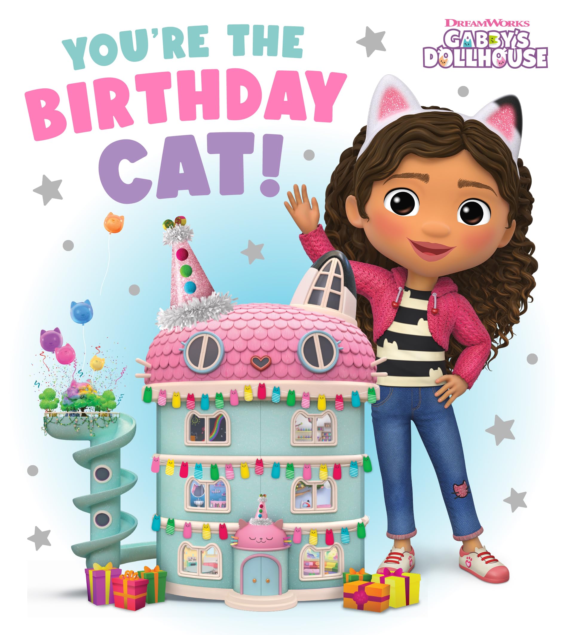 Danilo Promotions LTD Gabby's Dollhouse Birthday Card for Kids | Multi-Colour | Standard Size 22.86 cm x 12.7 cm
