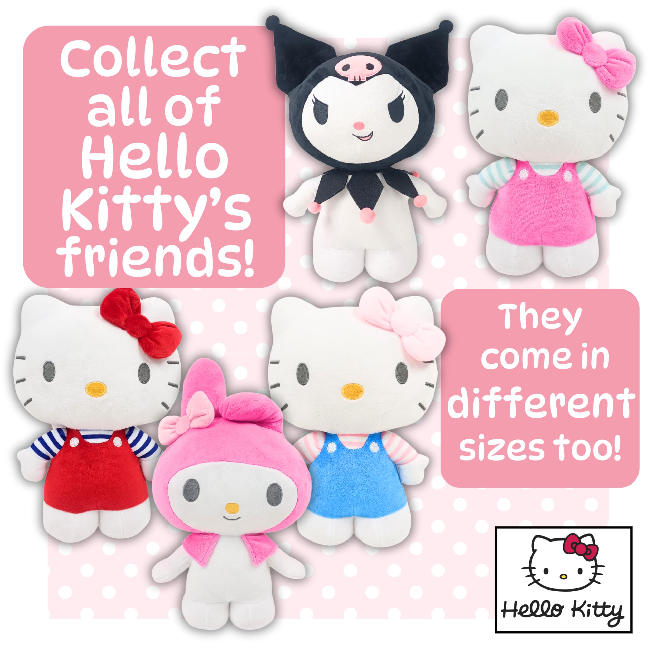 Hello Kitty Official Plush - 30 CM Large Standing Blue, Sanrio Collectible 6