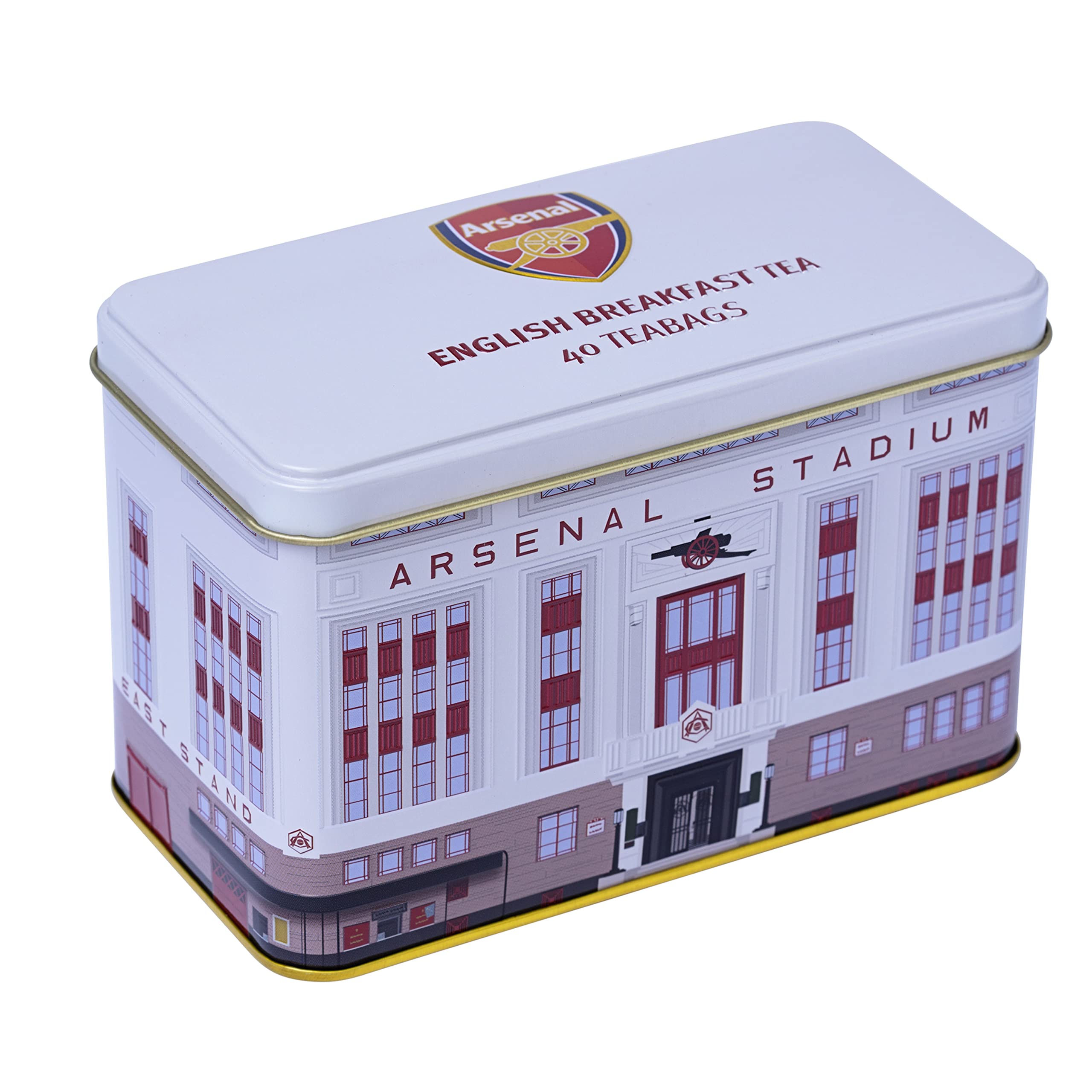 New English Teas Arsenal Highbury Tea Tin with 40 English Breakfast Teabags | Black Tea 1