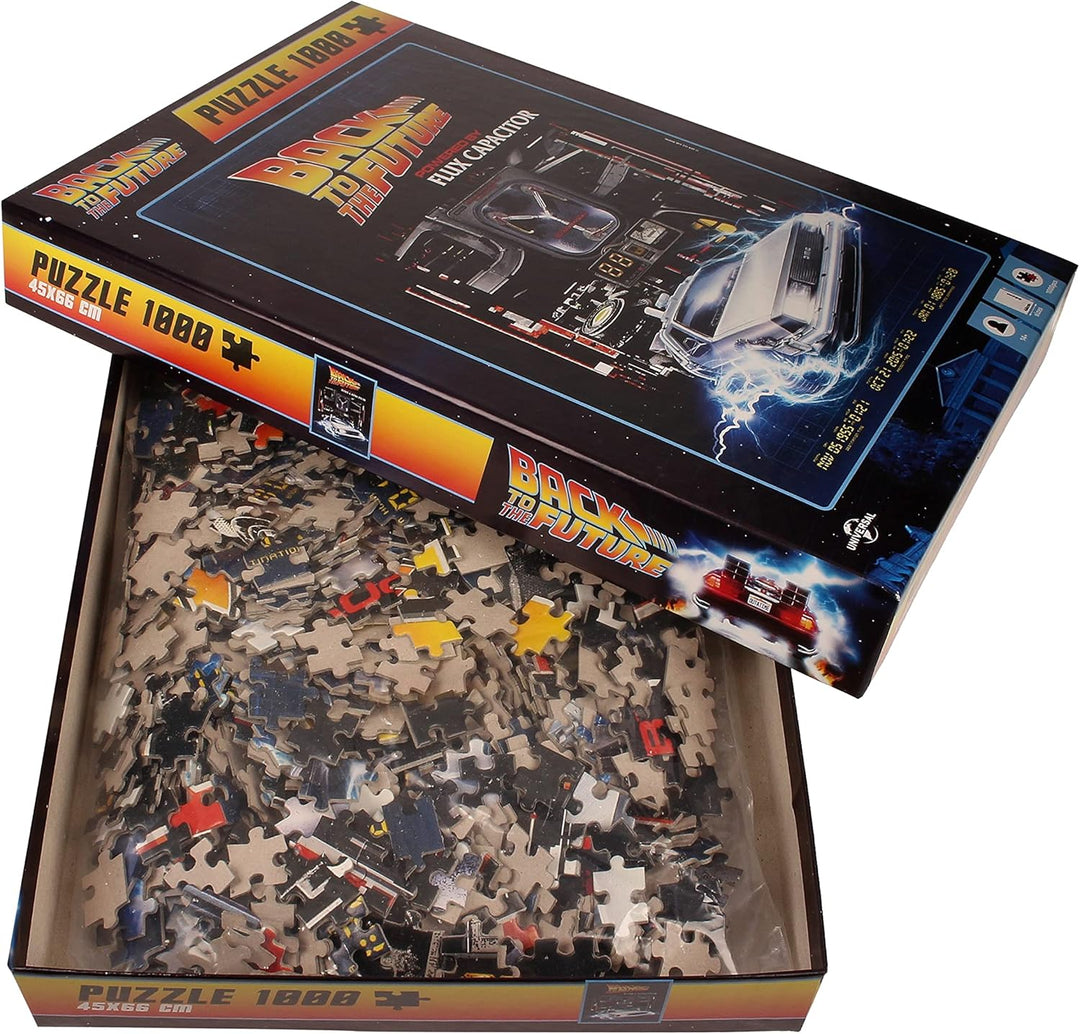 Back to the Future 1000-Piece Jigsaw Puzzle - Powered by Flux Capacitor, Ages 14+