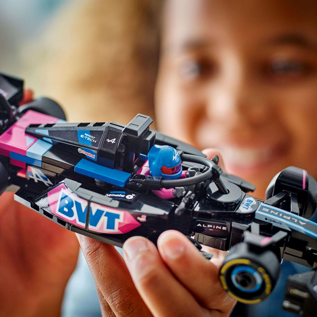 LEGO Speed Champions BWT Alpine F1 Team A524 Race Car Toy - Building Set for 10+ with Minifigure