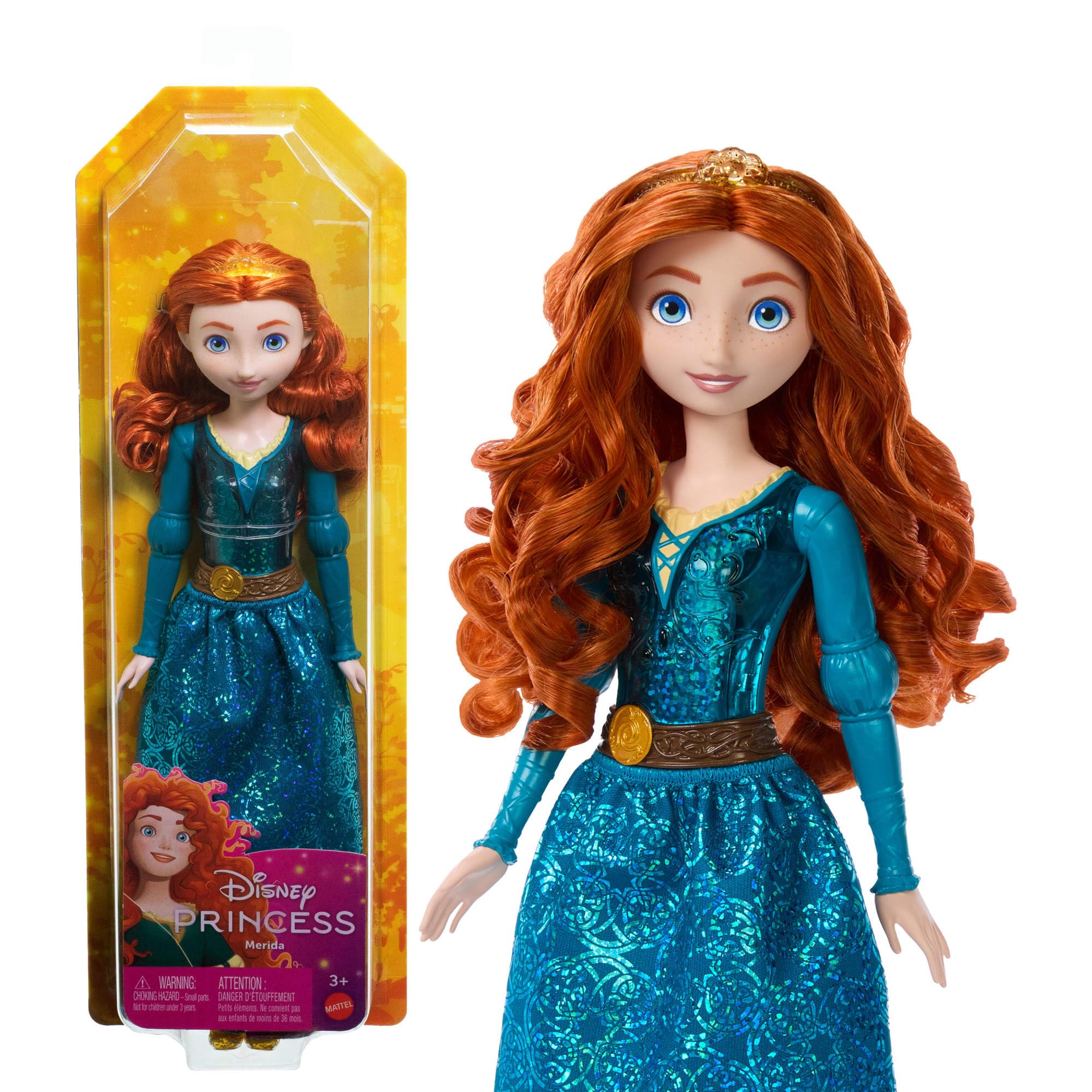Mattel Disney Princess Merida Doll - Posable Fashion Doll with Sparkling Clothing & Accessories