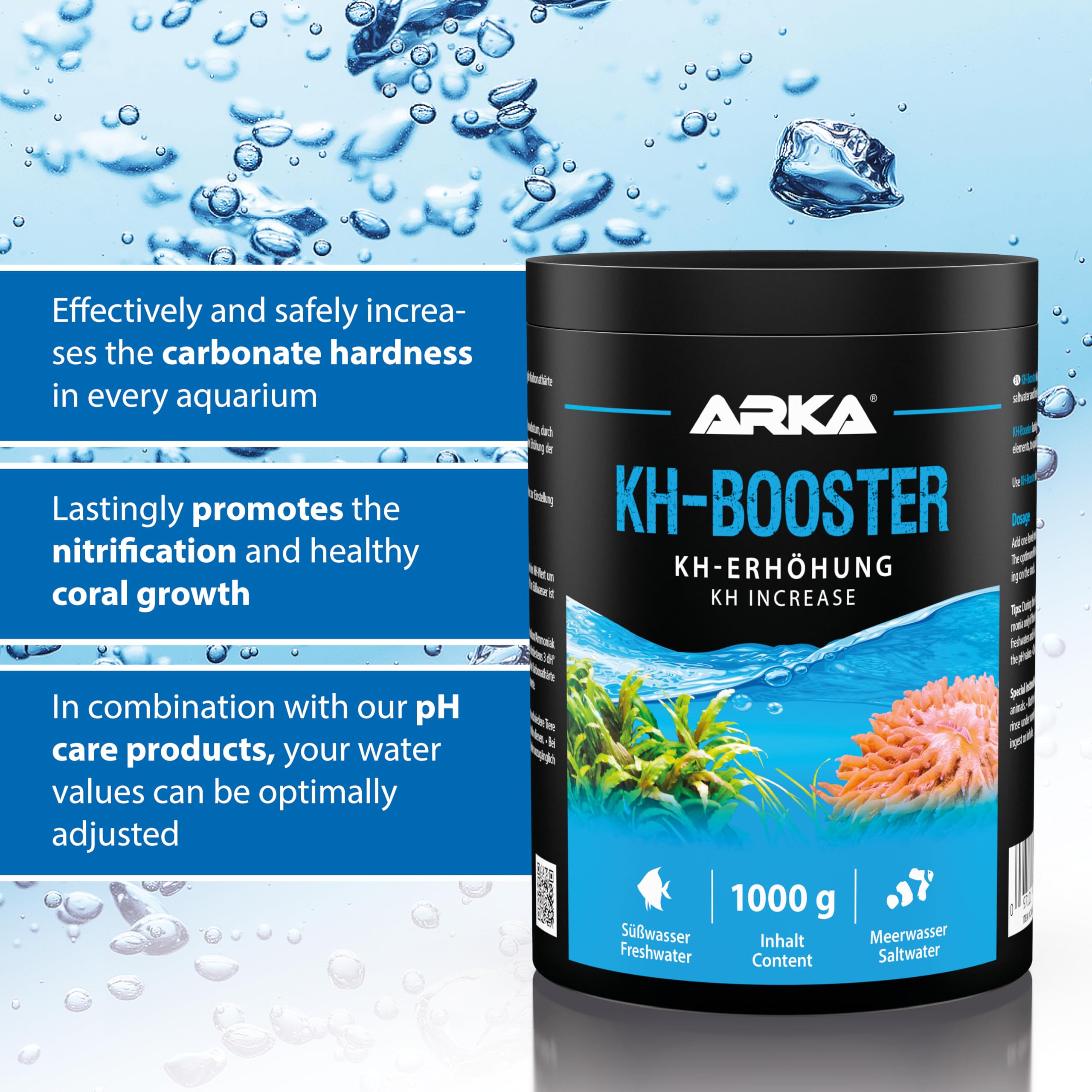ARKA KH Booster Carbonate Hardness Powder 250g | Raises KH & Stabilizes pH 4