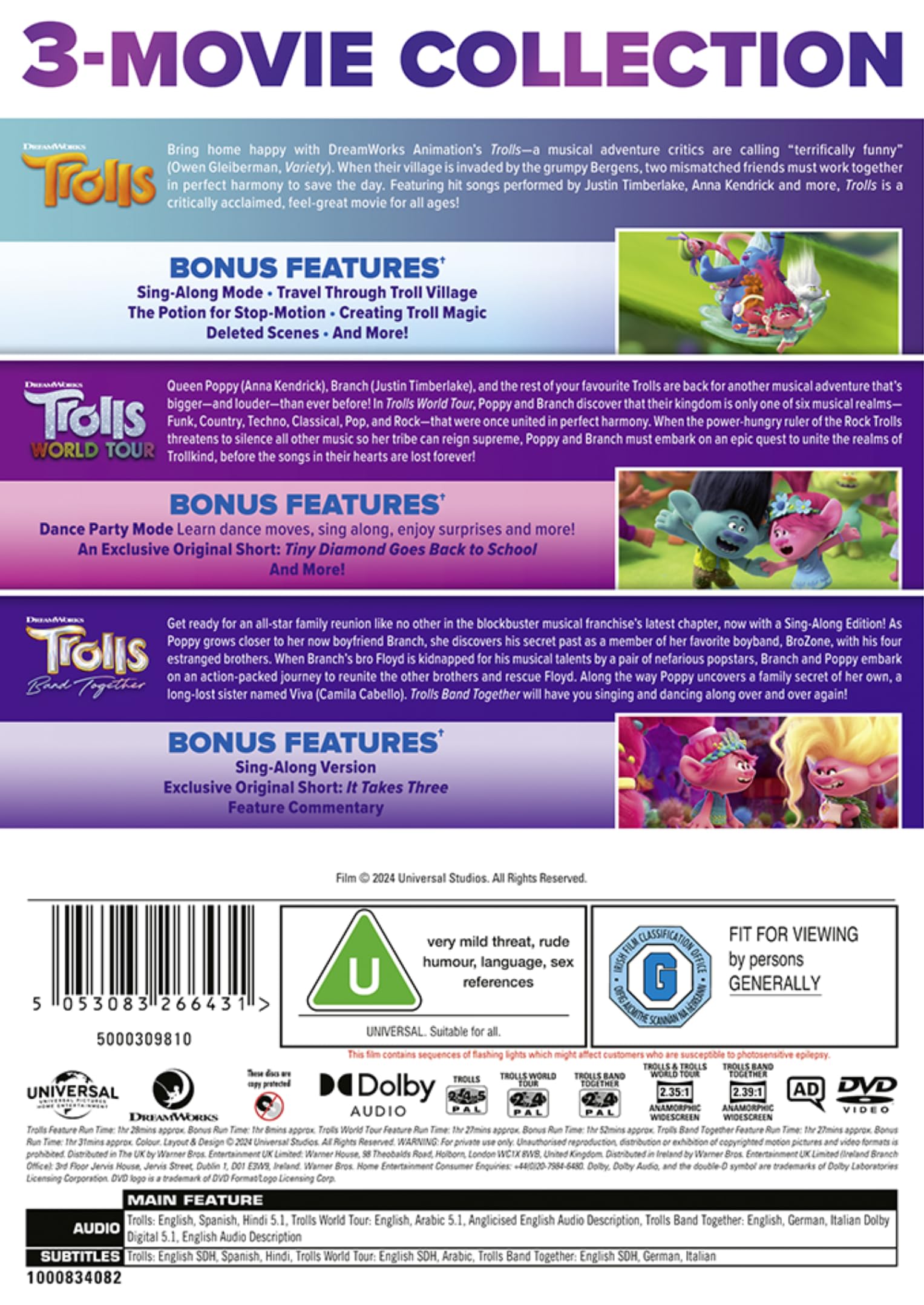 Trolls 3-Movie Collection [DVD] 3