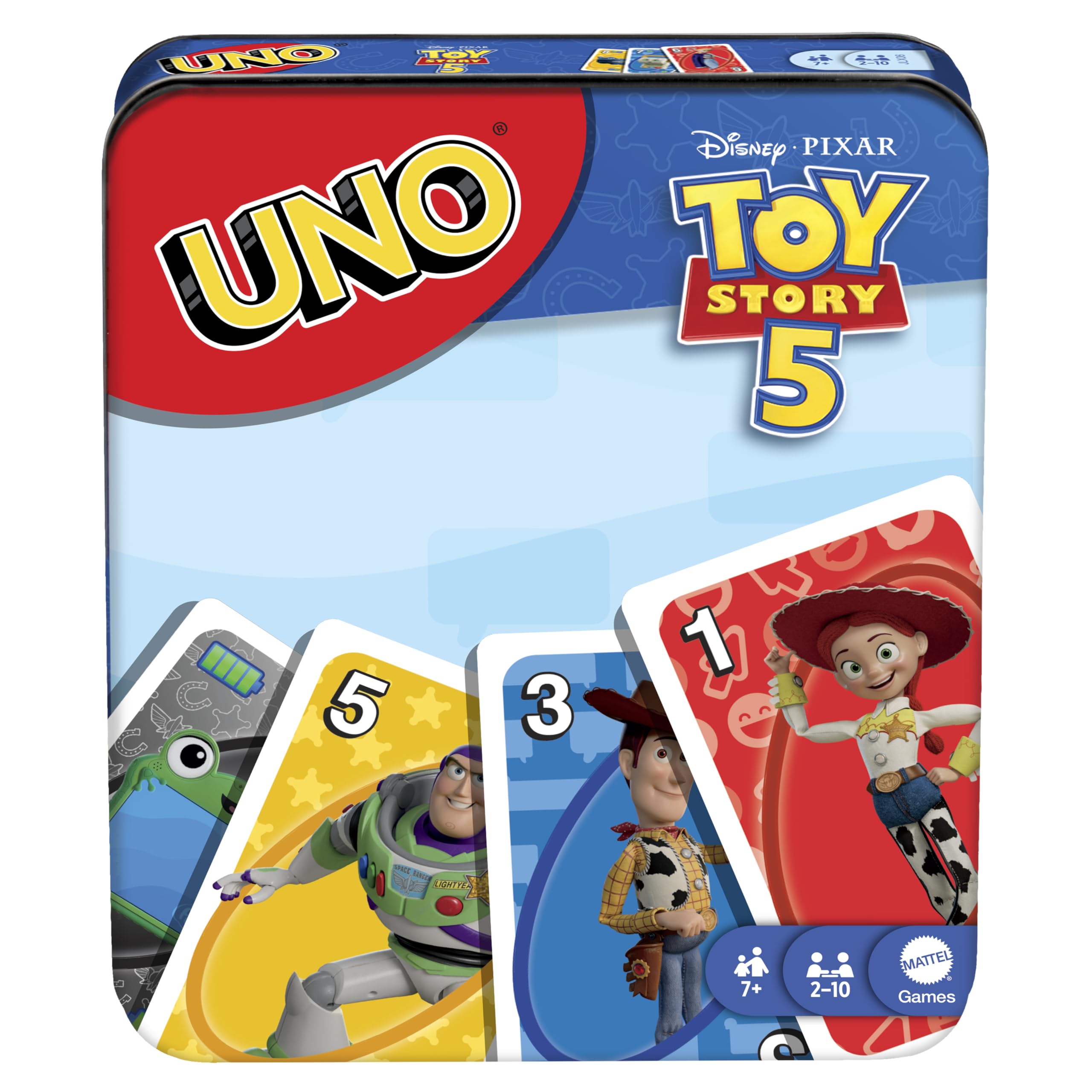 Mattel Games UNO Disney and Pixar Toy Story 5 Card Game | 2-10 Players | Ages 7+