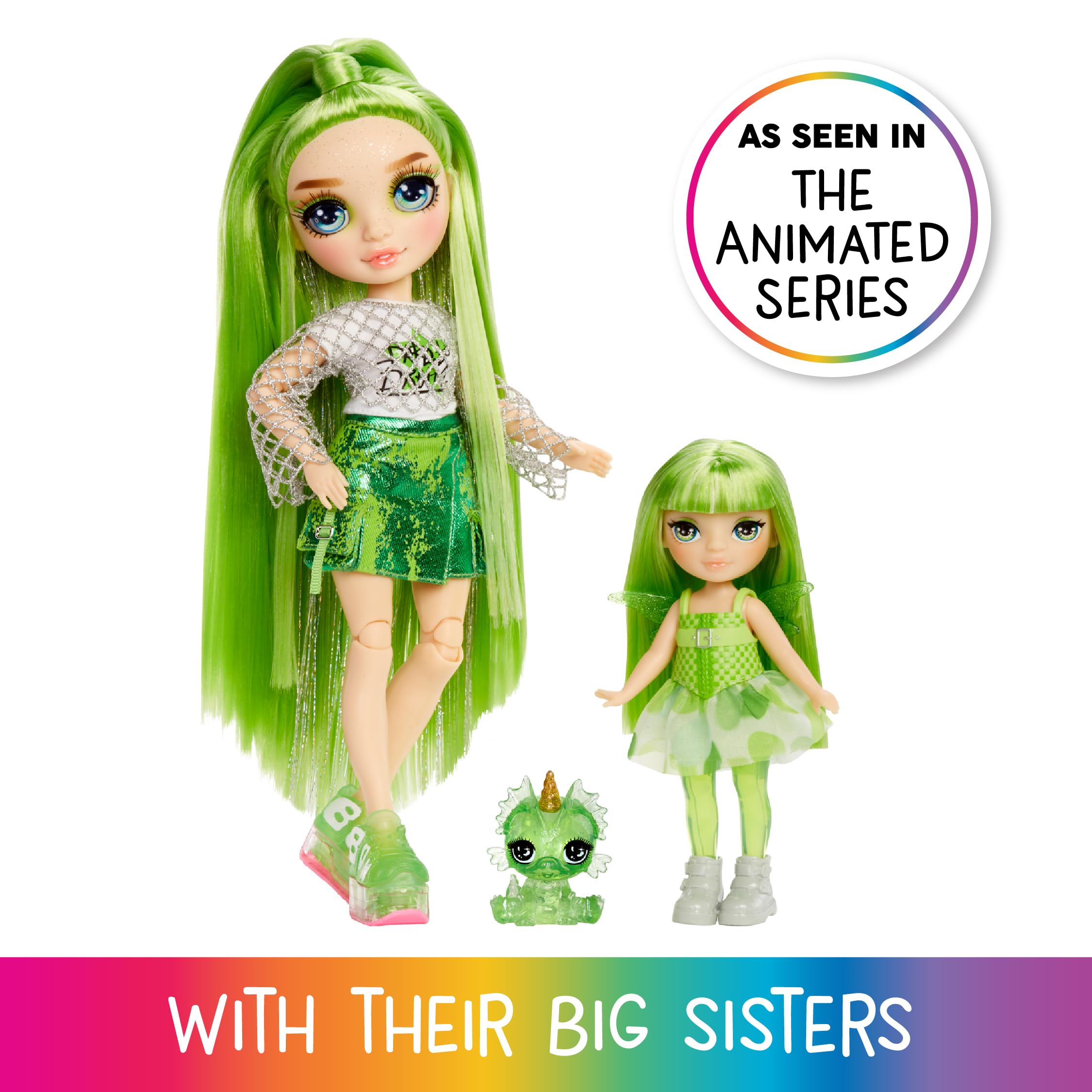 Rainbow High Littles Fairy Doll Emerald - 14cm Posable Figure with Interchangeable Wings 6