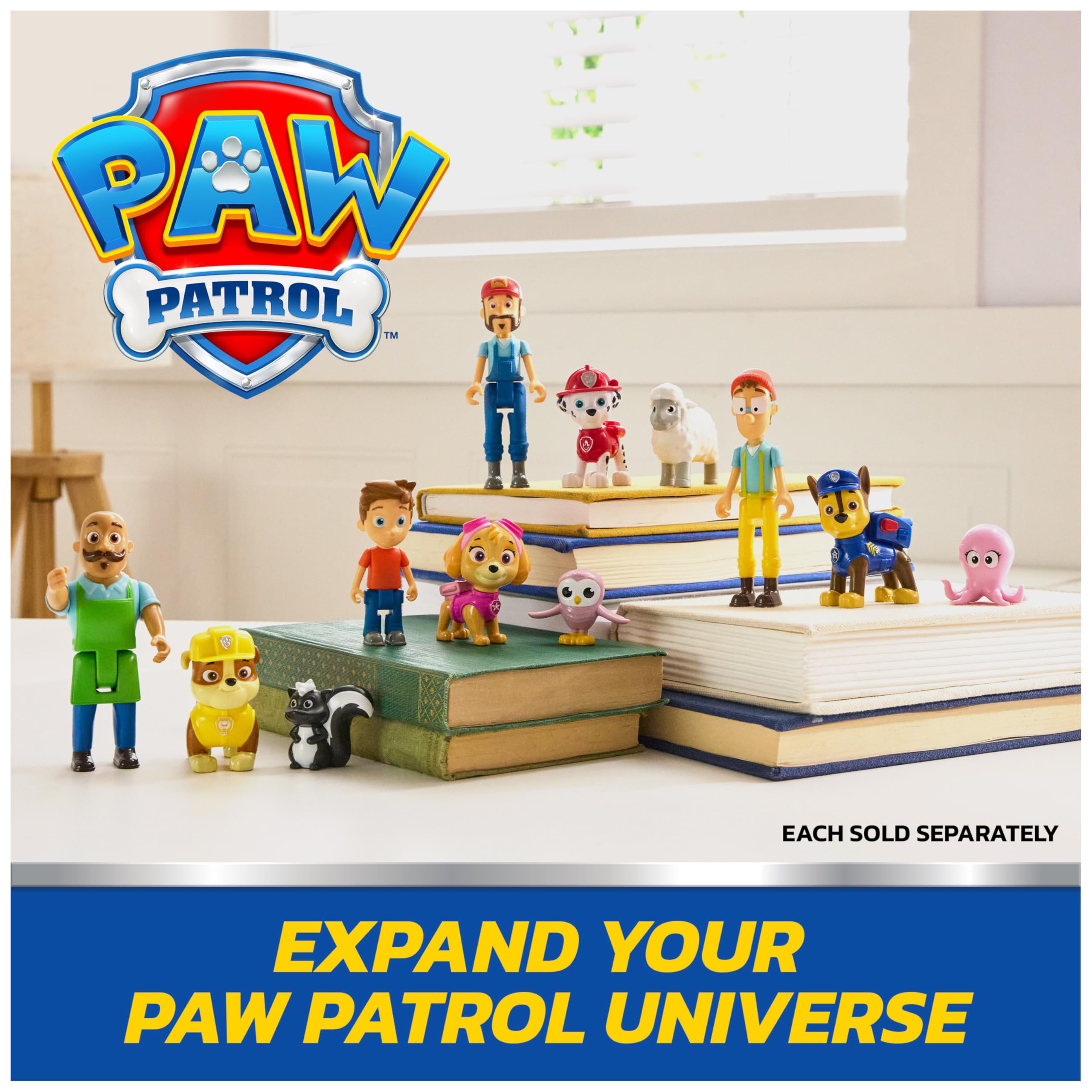 PAW Patrol Rubble & Mr. Porter Figure Pack with Skunk Toy Figure - Action Figures for Kids Ages 3-9 6