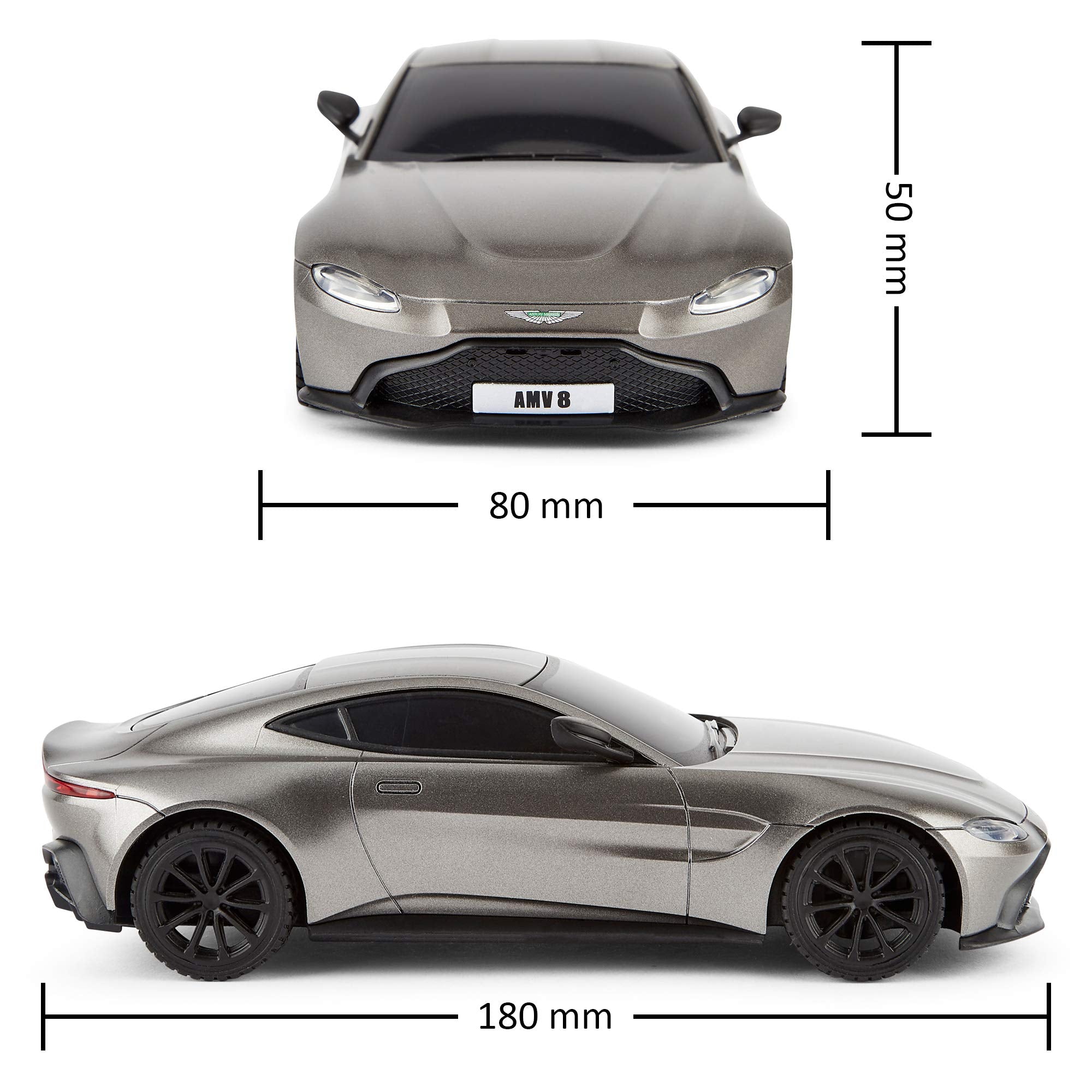 CMJ RC Cars Aston Martin Vantage Remote Control Car - 1:24 Scale Grey | 2.4Ghz Racing 2