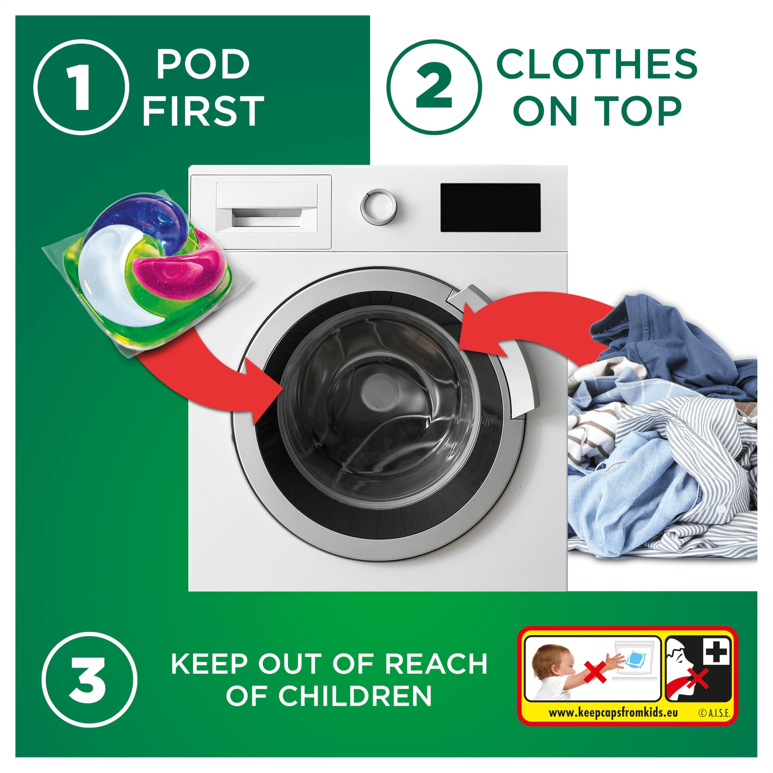 Ariel The Big One PODS Washing Liquid Laundry Detergent Capsules - 40 Washes, Floral Scent 6