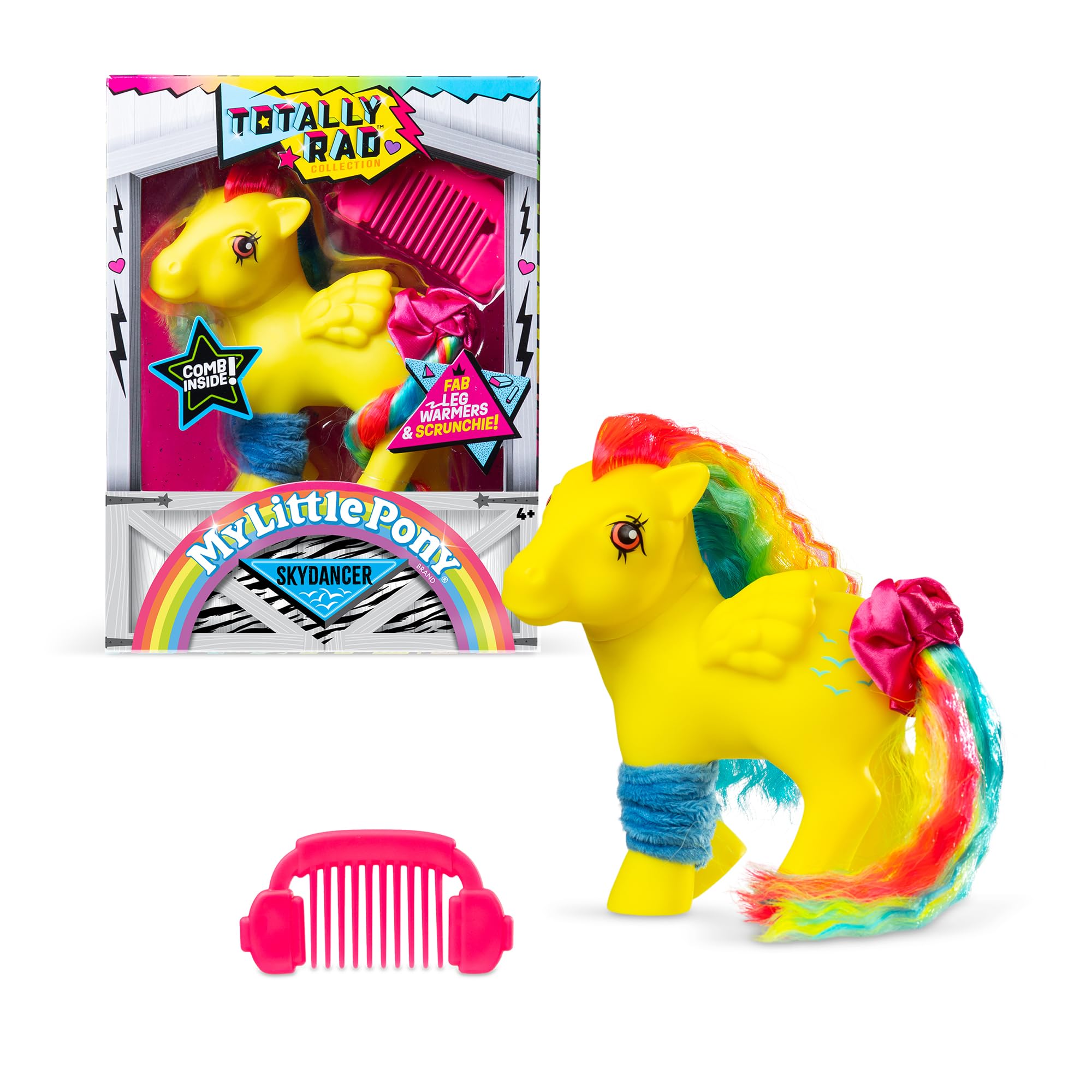 Basic Fun My Little Pony Totally Rad Collection - Skydancer Retro 80s Neon Pony Figure 1