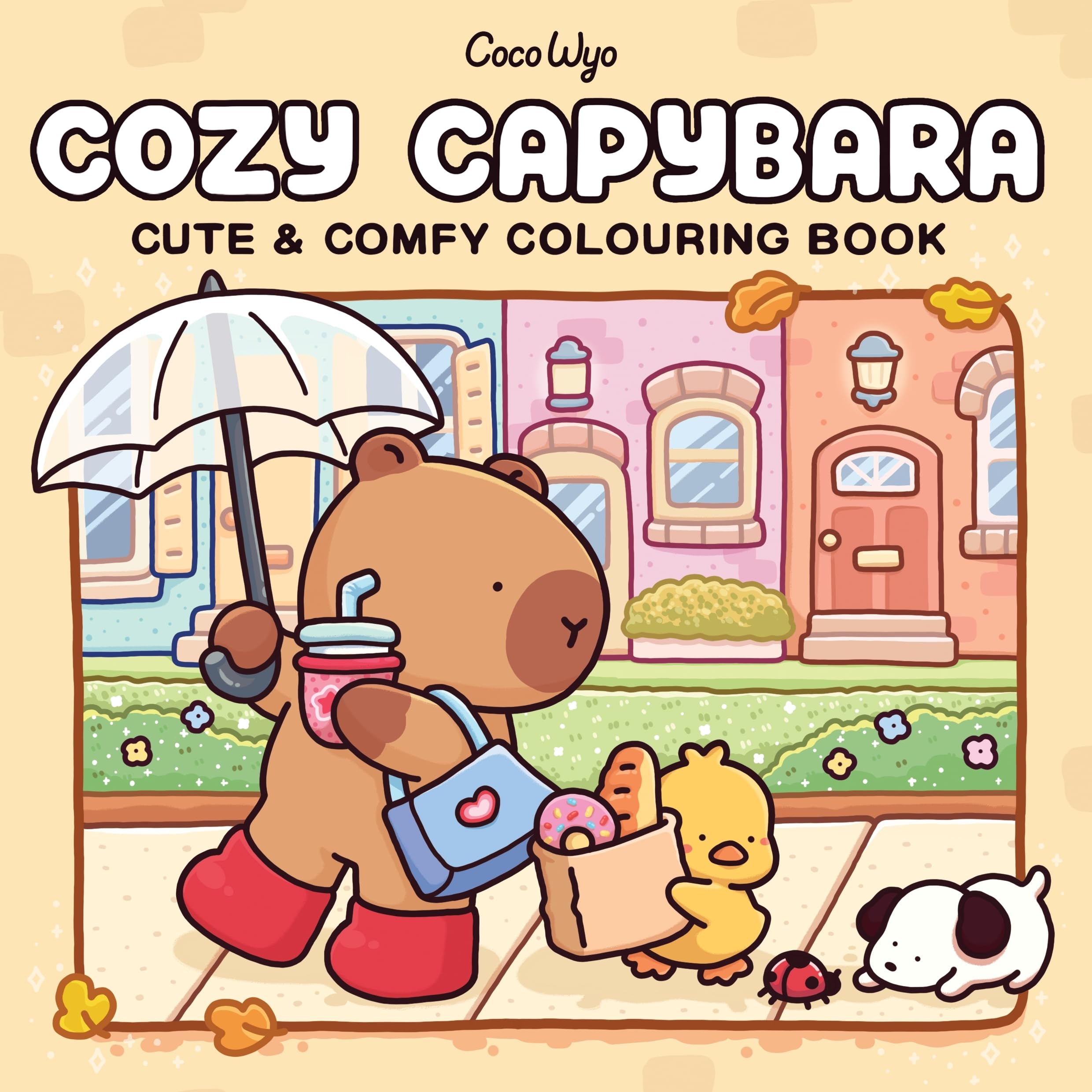 Penguin Cozy Capybara Coloring Book - 45 Illustrations | Ages 12+ | English