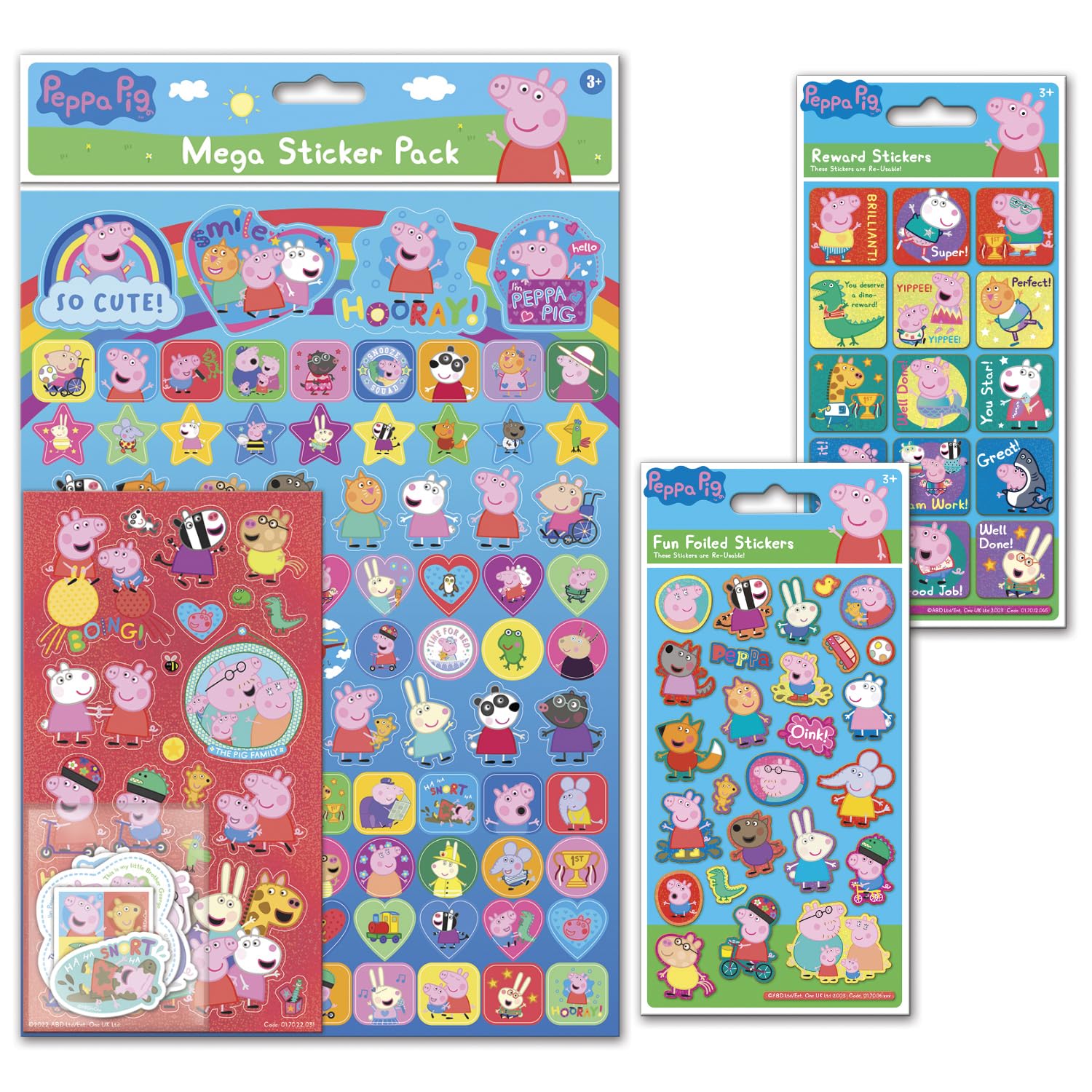 Paper Projects Peppa Pig Mega Sticker Collection - Bundle for Scrapbooking & Decoration | Reusable Foil Stickers 1
