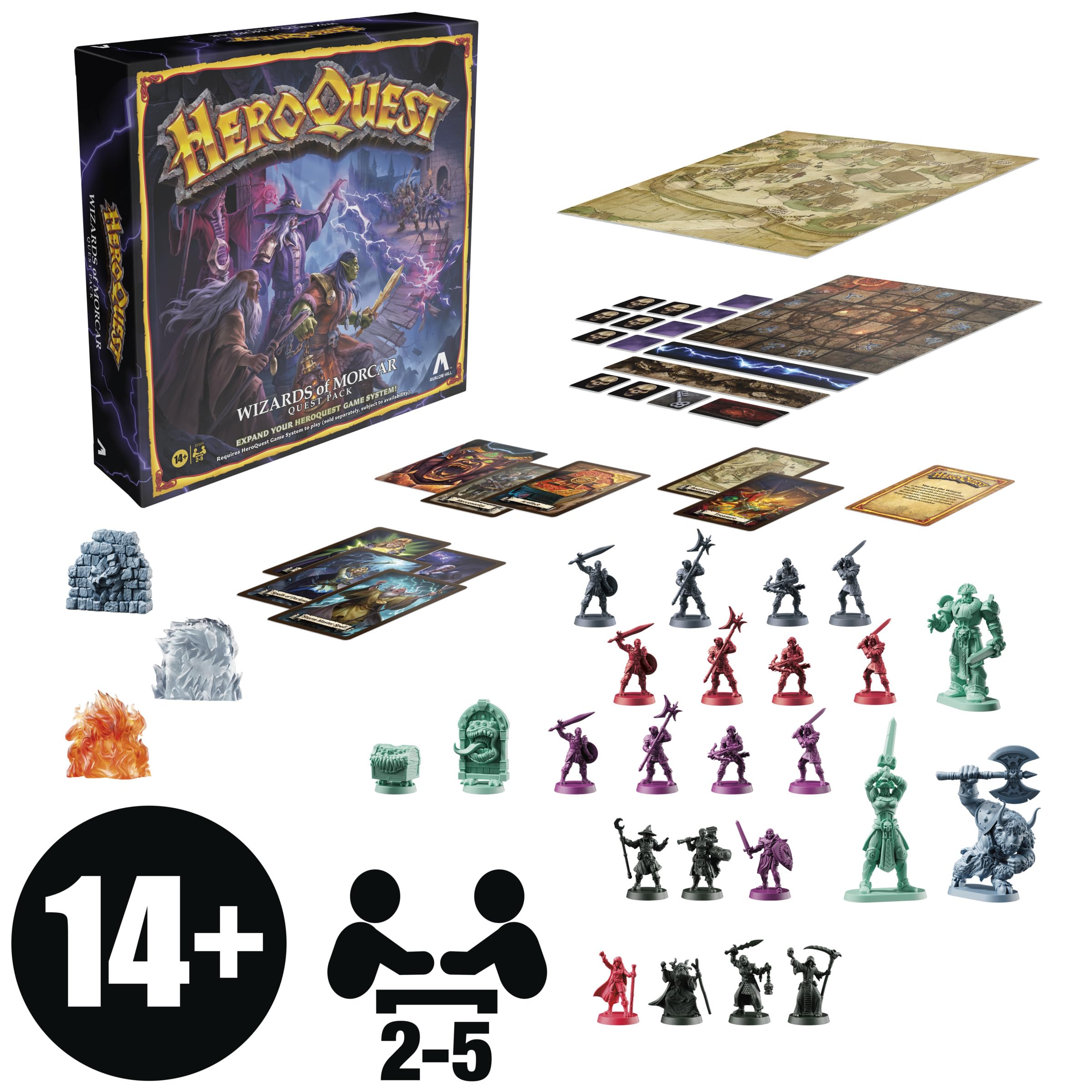 Avalon Hill HeroQuest Wizards of Morcar Quest Pack | 10 Quests | 27 Miniatures | Ages 14+ 2