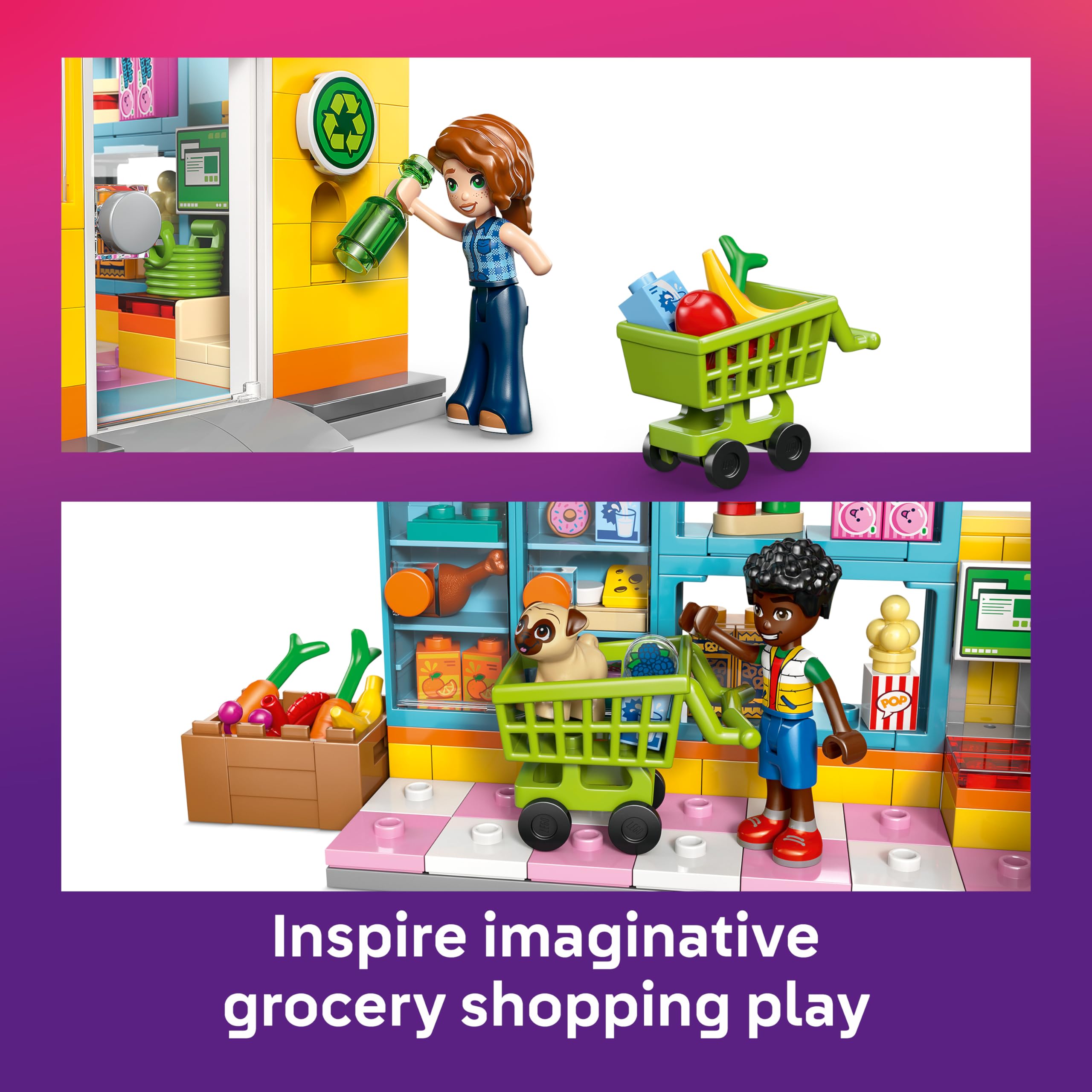 LEGO Friends Heartlake City Mini Supermarket Playset | Ages 5+ | Includes 2 Mini Dolls & Dog 4