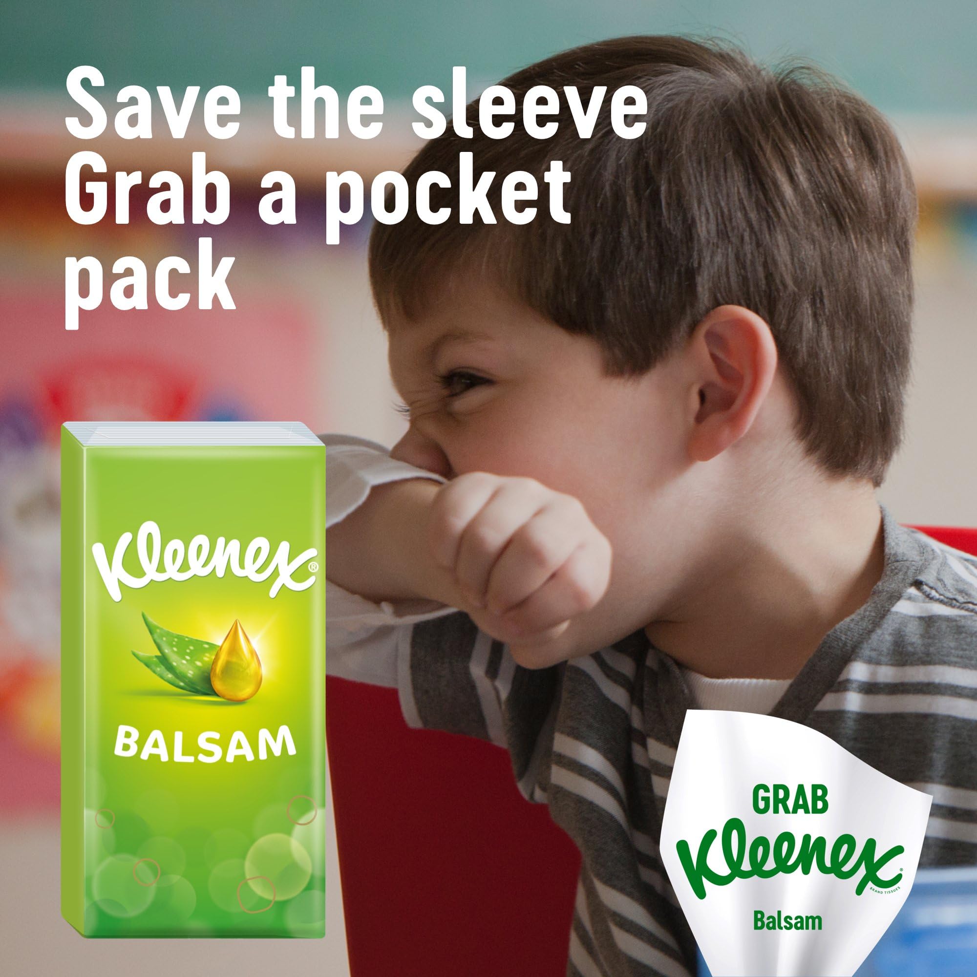 Kleenex Balsam Facial Tissues - 3 Ply, Aloe Vera & Vitamin E | 64 Sheets 5
