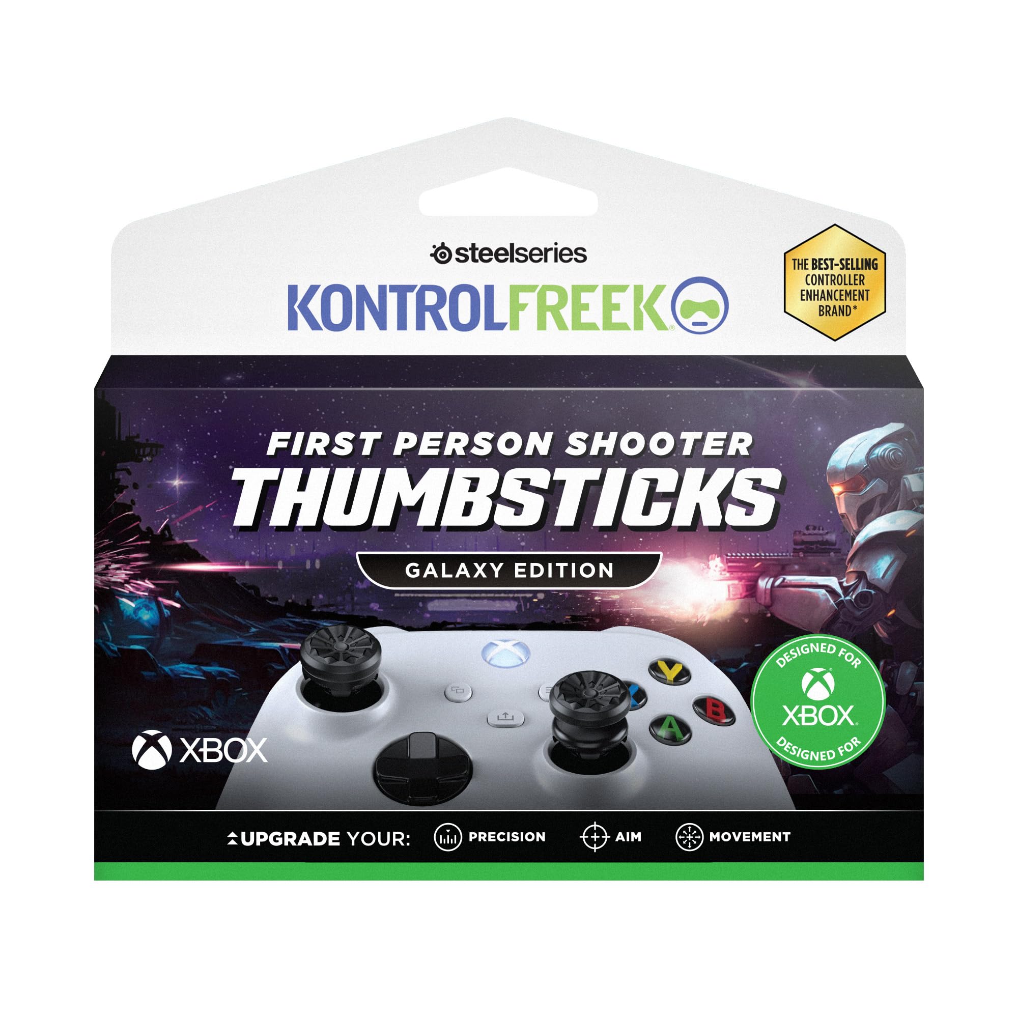 KontrolFreek FPS Freek Galaxy Black Xbox Thumb Grips - Enhanced Aim & Comfort 1