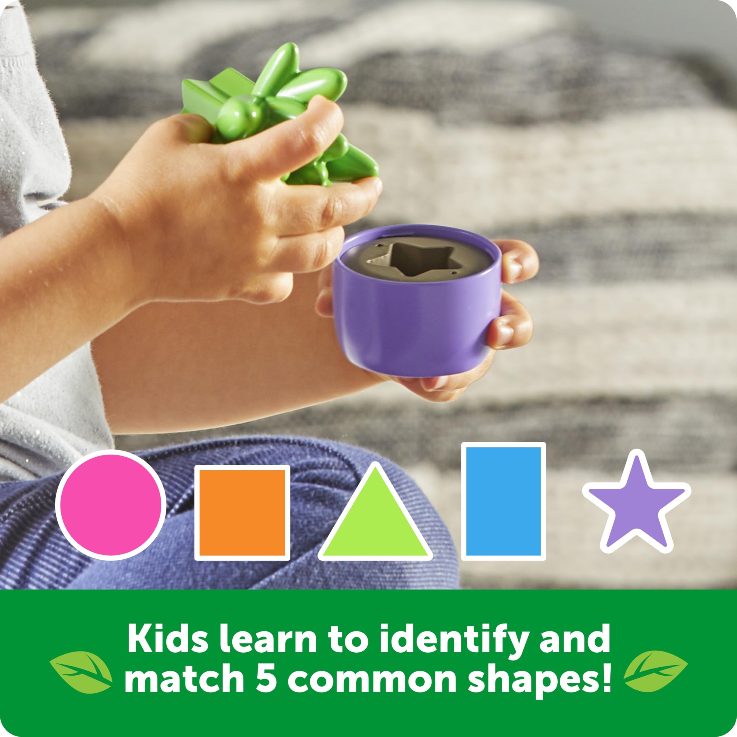 Learning Resources Shape & Colour Garden Flower Toy for Toddlers | 20 Piece Set | Ages 18 Months+