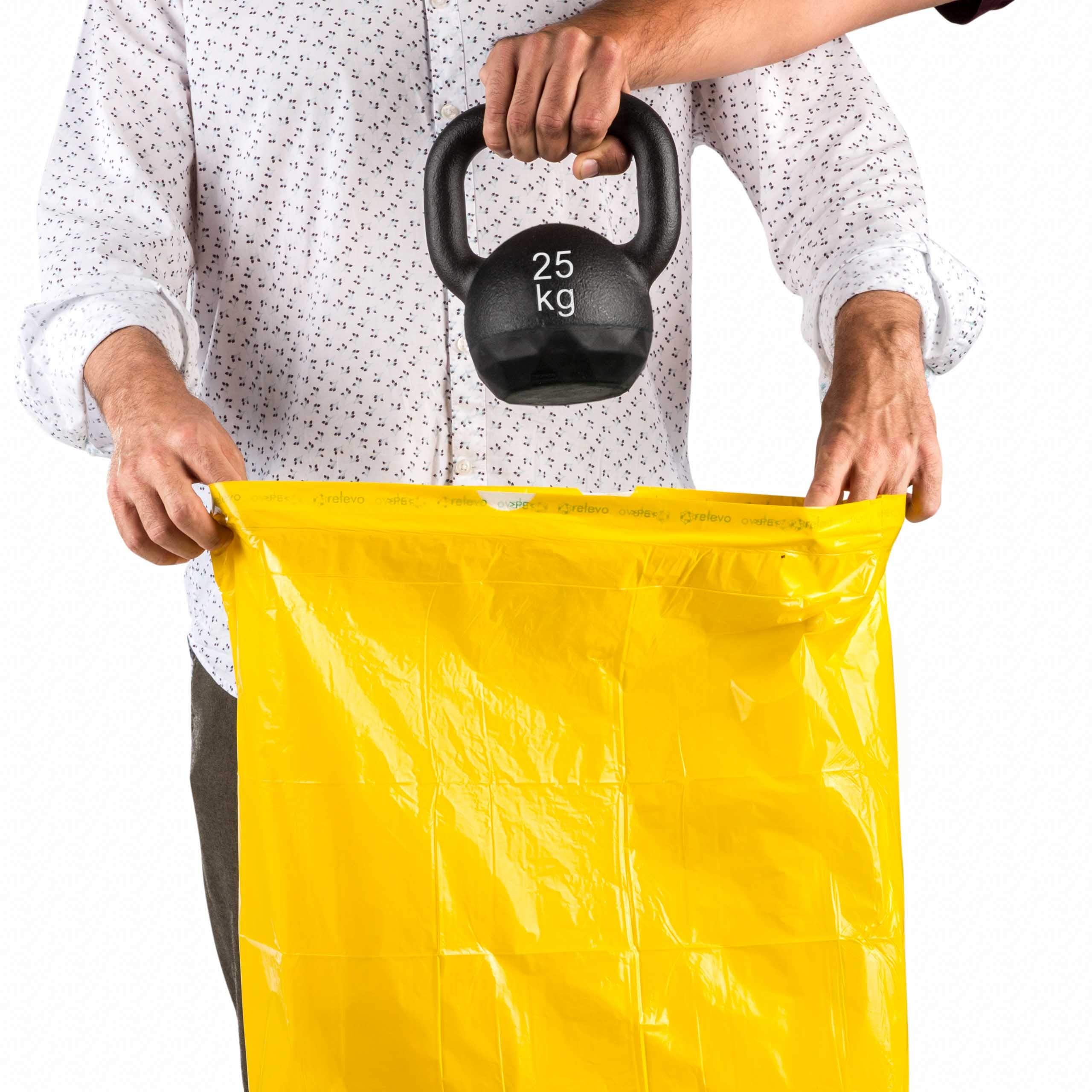 Relevo 100% Recycled Heavy Duty Bin Liners, 30 L with Drawstrings, 15-Pack 5
